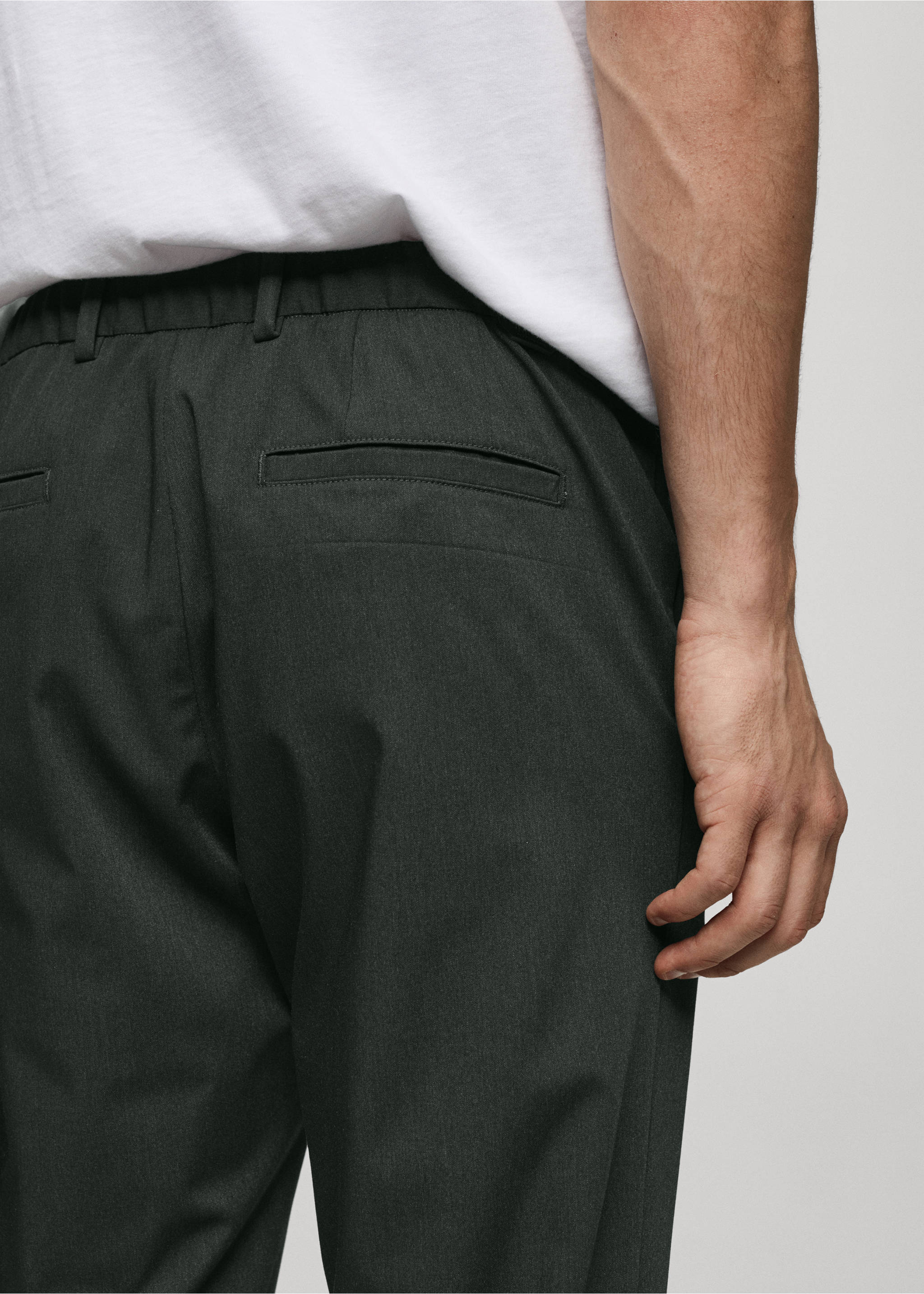 Pantalón slim fit stretch - Detalle del artículo 3, Verde oscuro. Ref: 67034440-00.