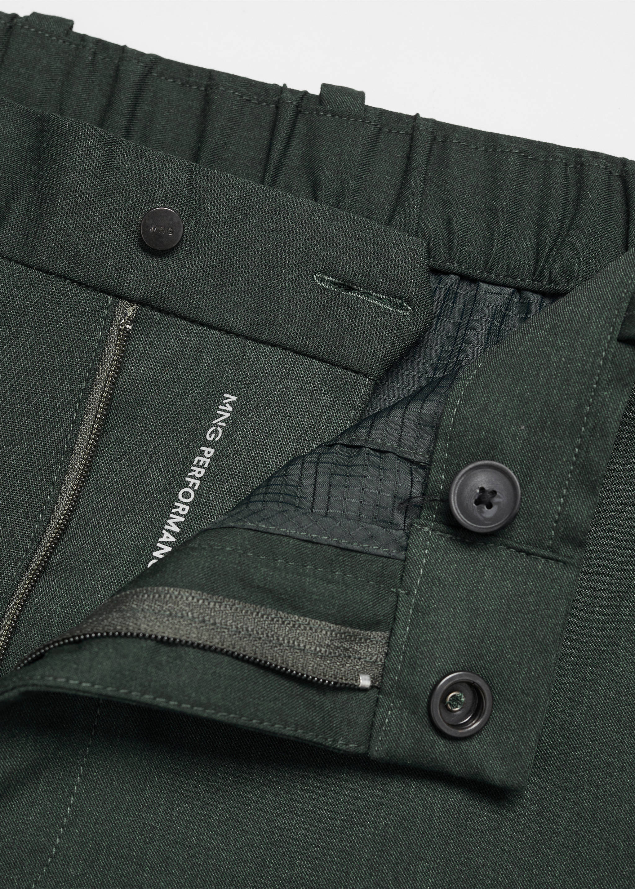 Pantalón slim fit stretch - Detalle del artículo 8, Verde oscuro. Ref: 67034440-00.