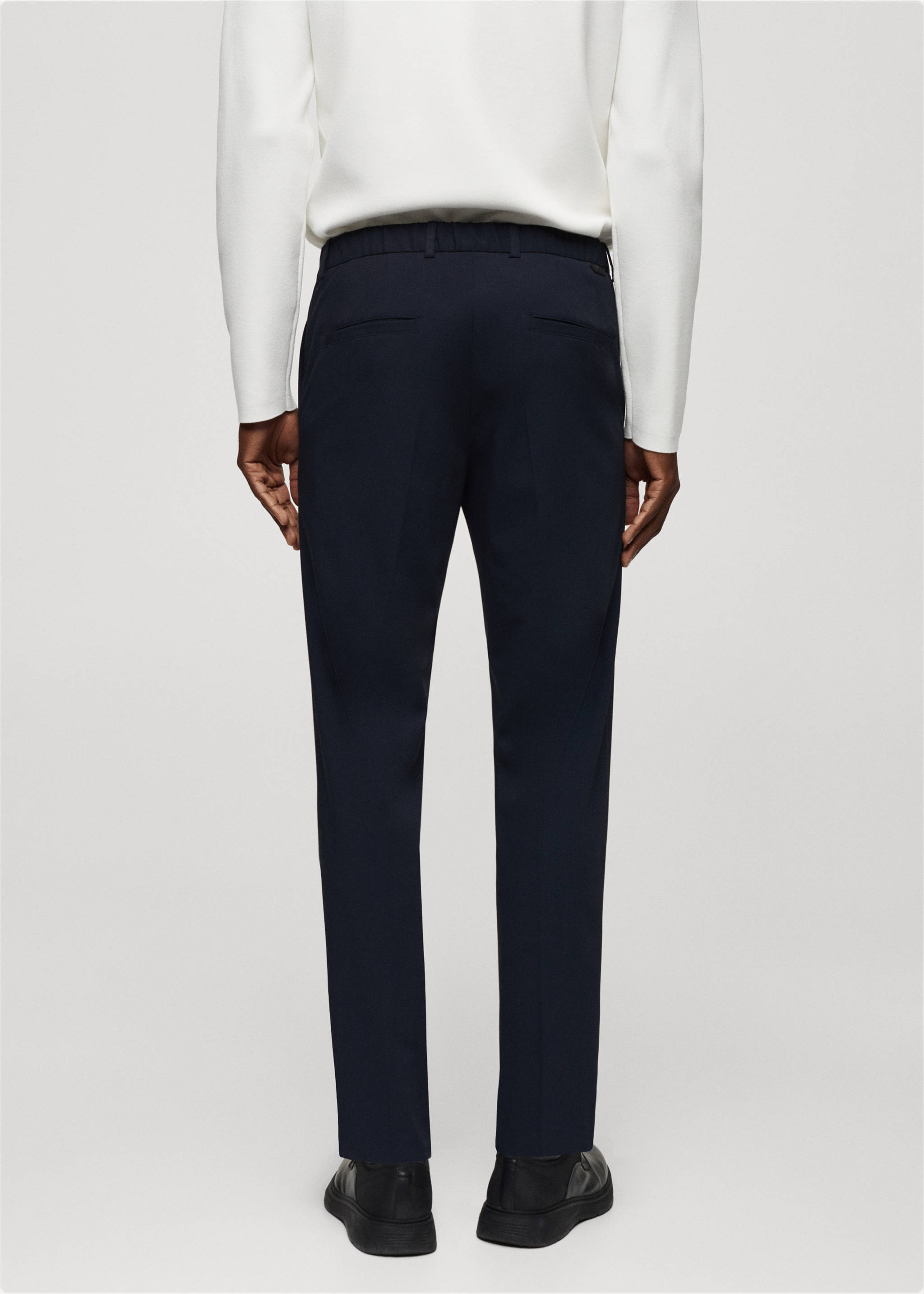 Pantalón slim fit stretch - Reverso del artículo, Azul marino oscuro. Ref: 67034440-00.