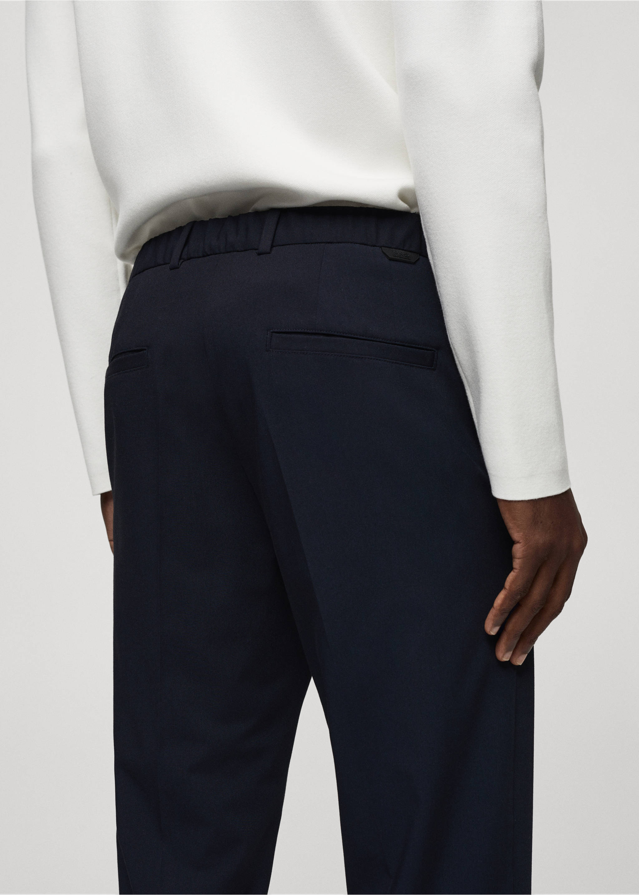 Pantalón slim fit stretch - Detalle del artículo 3, Azul marino oscuro. Ref: 67034440-00.