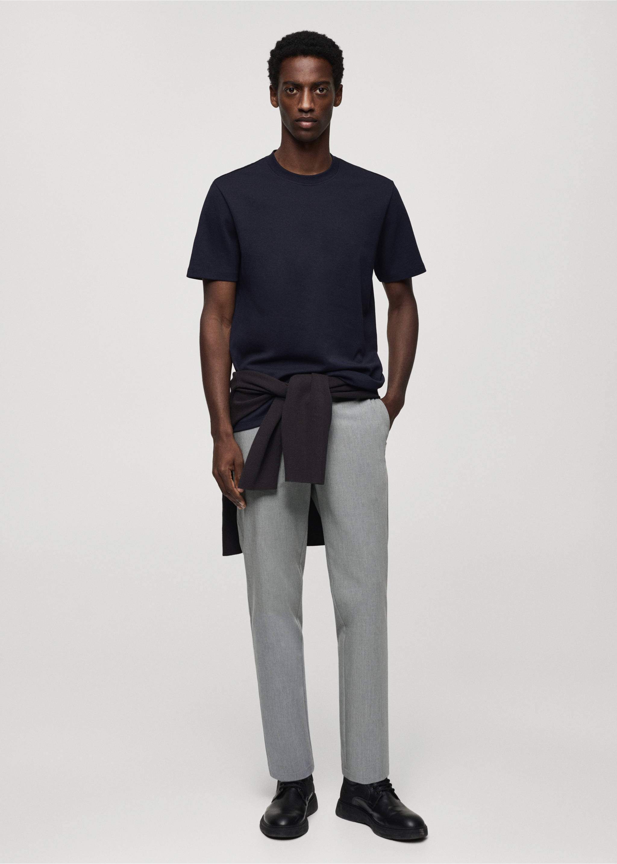 Slim fit stretch trousers - General plane, Grey. Ref: 67034440-00.