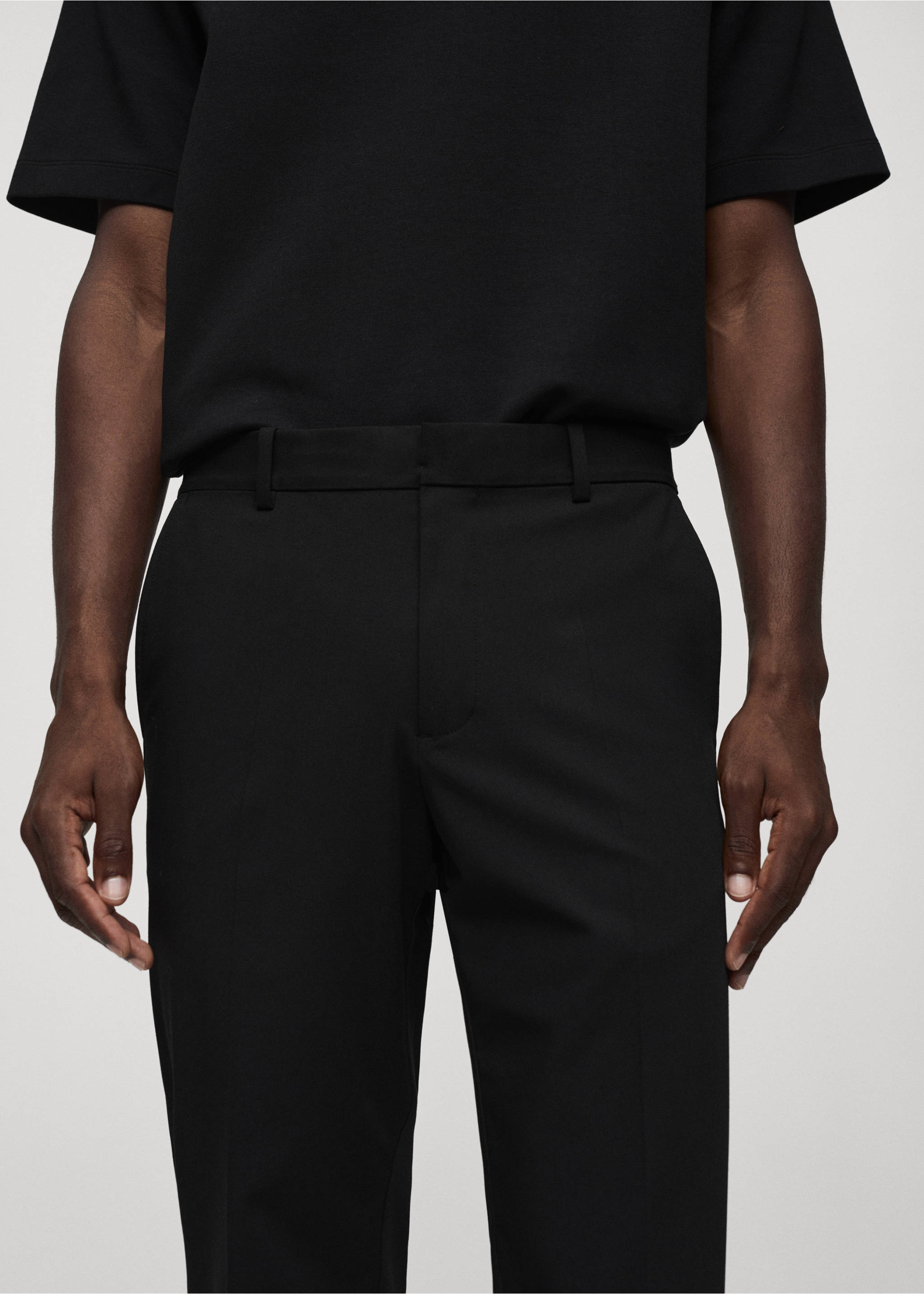 Pantalón slim fit stretch - Detalle del artículo 1, Negro. Ref: 67034440-00.