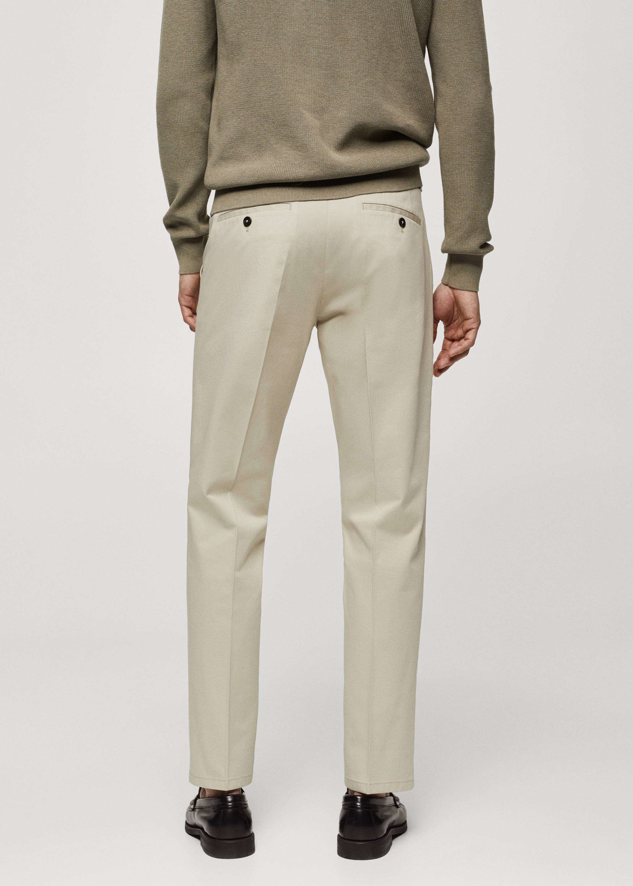 Regular-fit cotton trousers - Reverse of the article