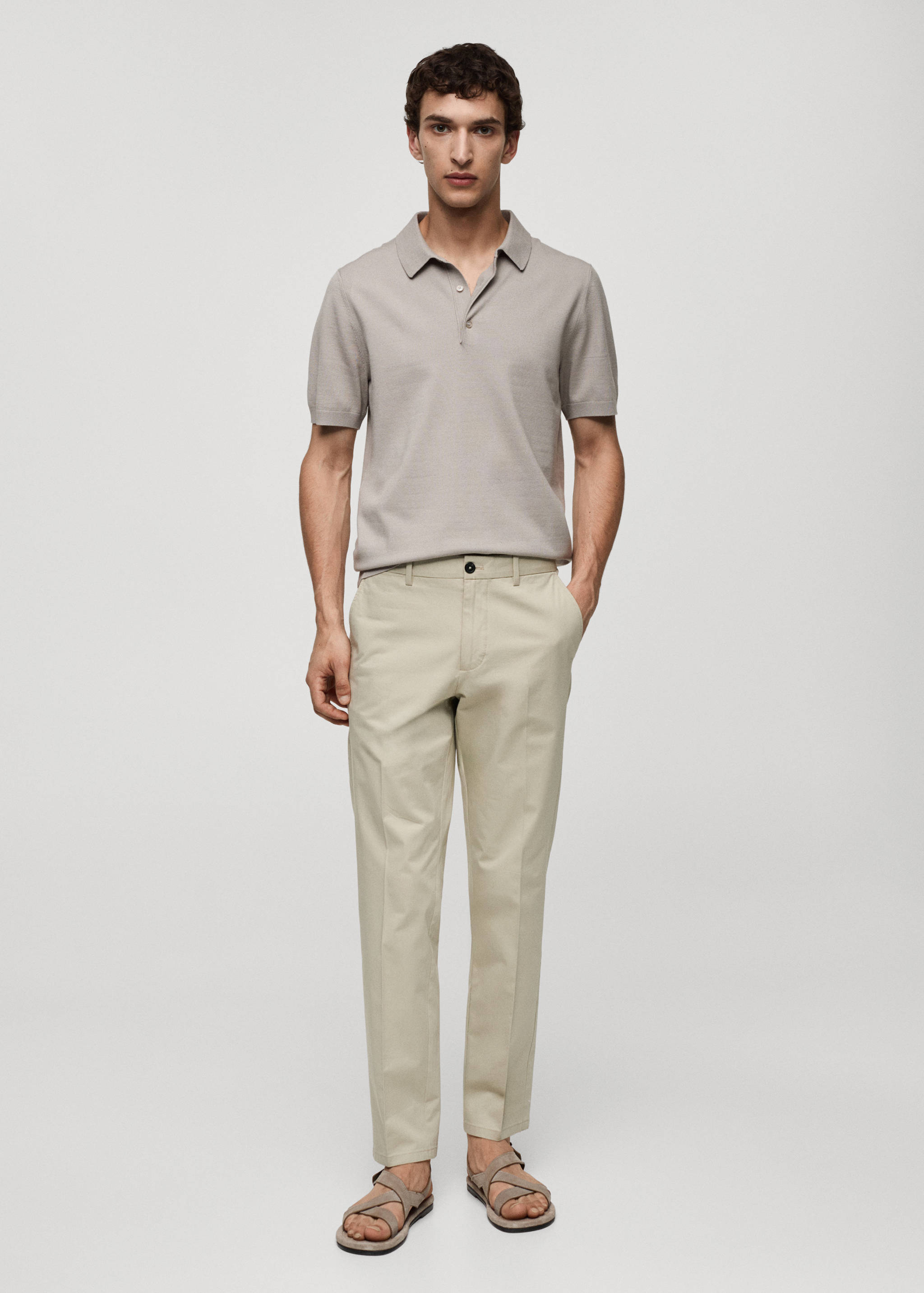 Regular-fit cotton pants - General plane