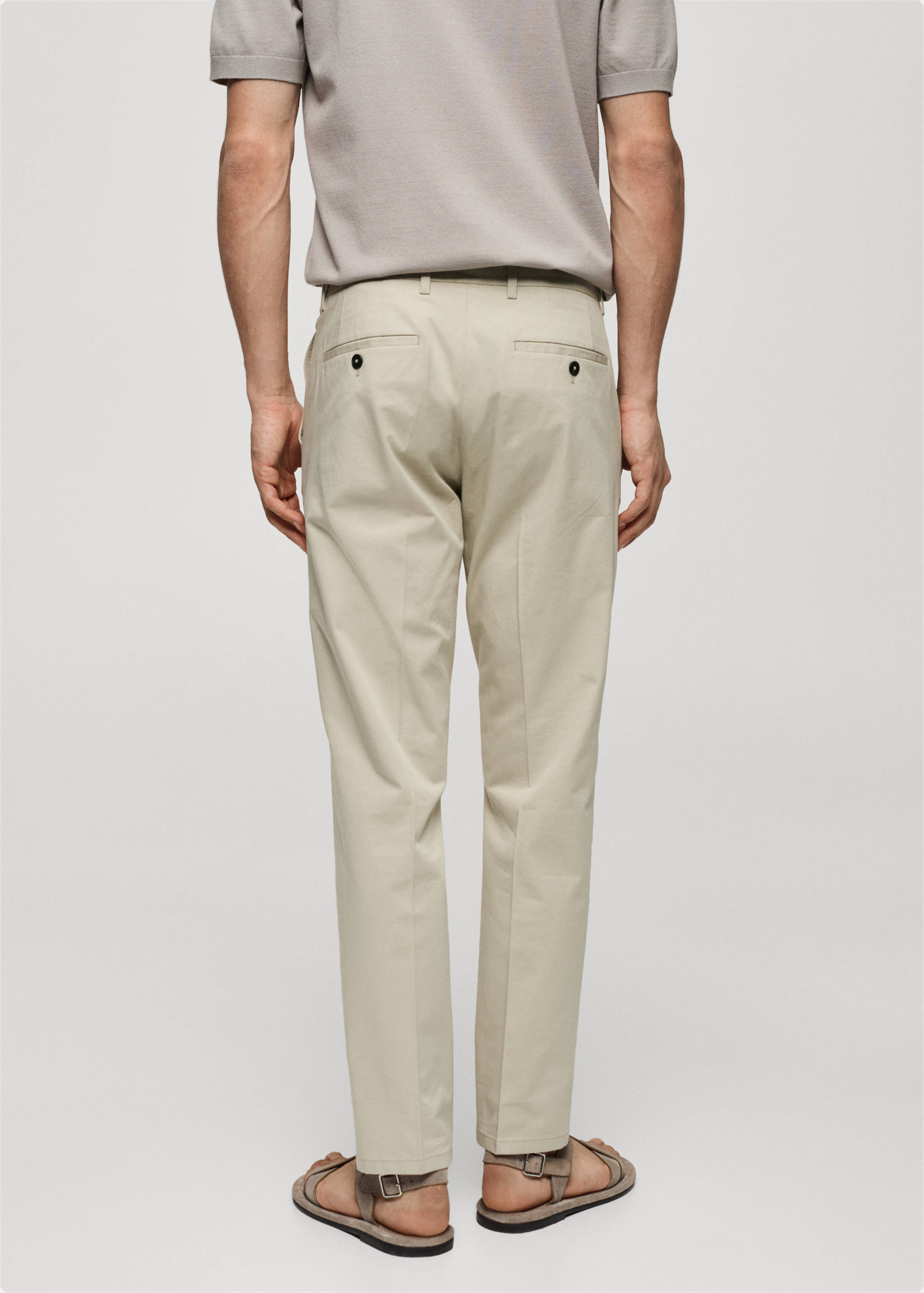 Regular-fit cotton pants - Reverse of the article