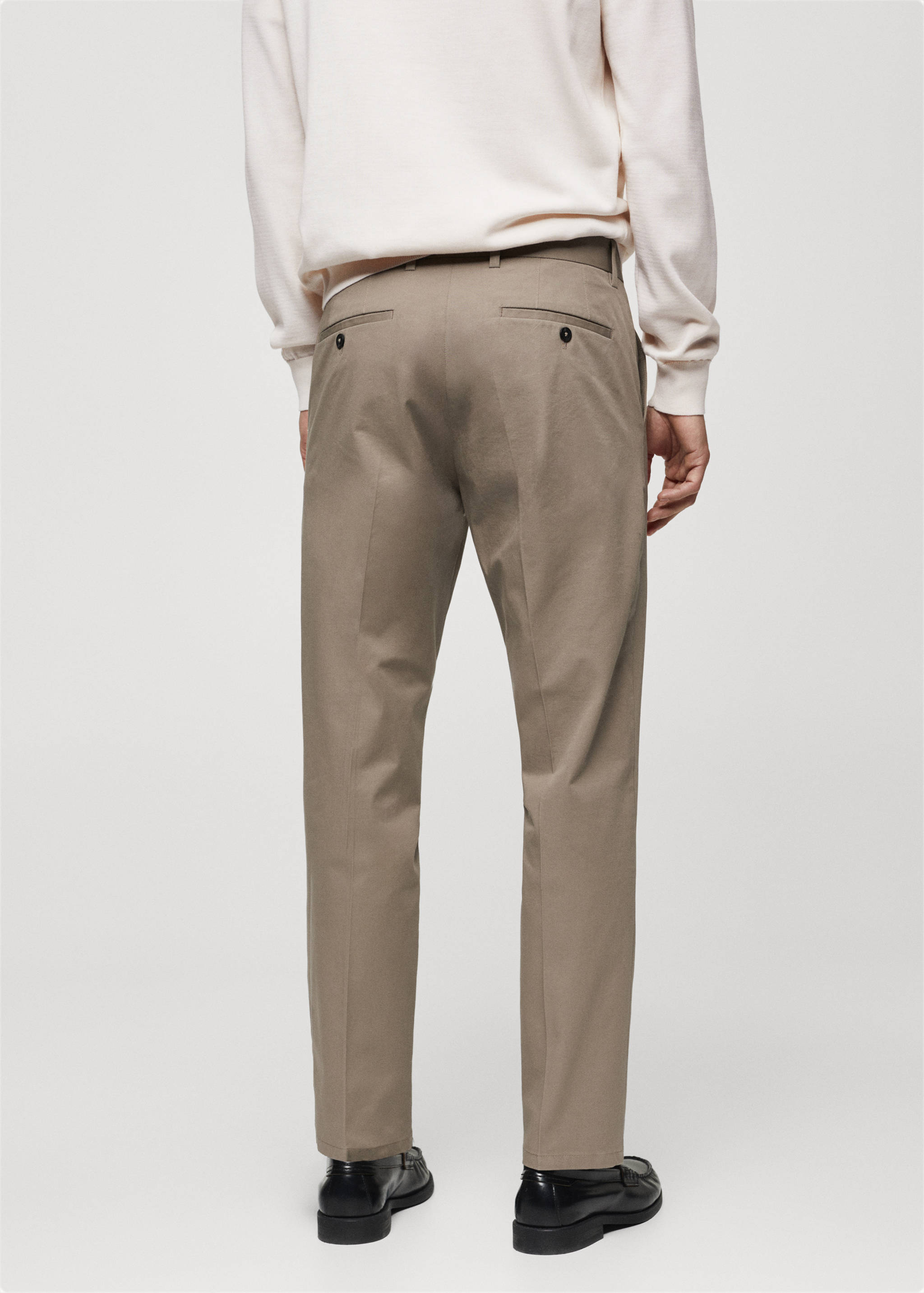 Regular-fit cotton trousers - Reverse of the article