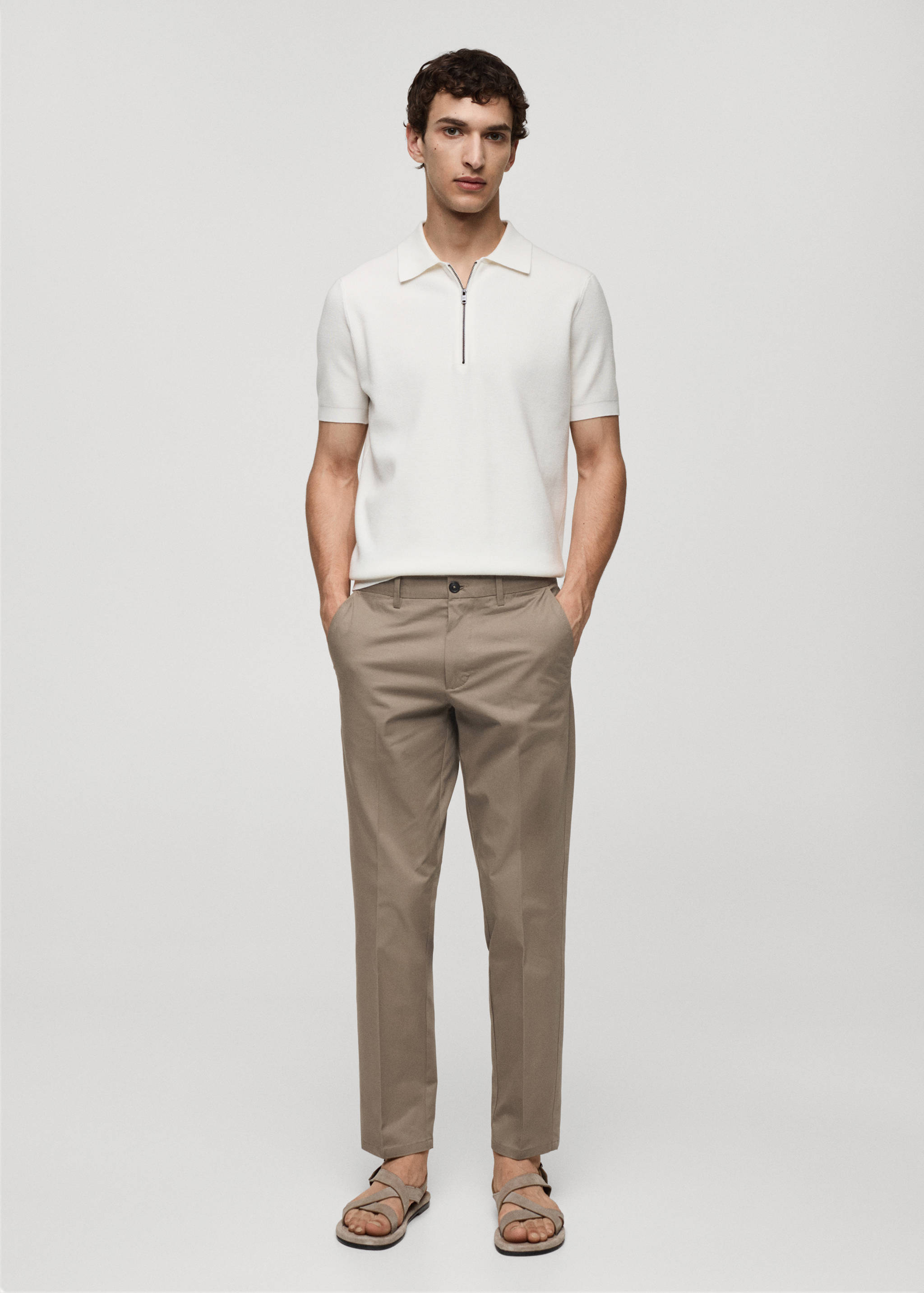 Regular-fit cotton pants - General plane