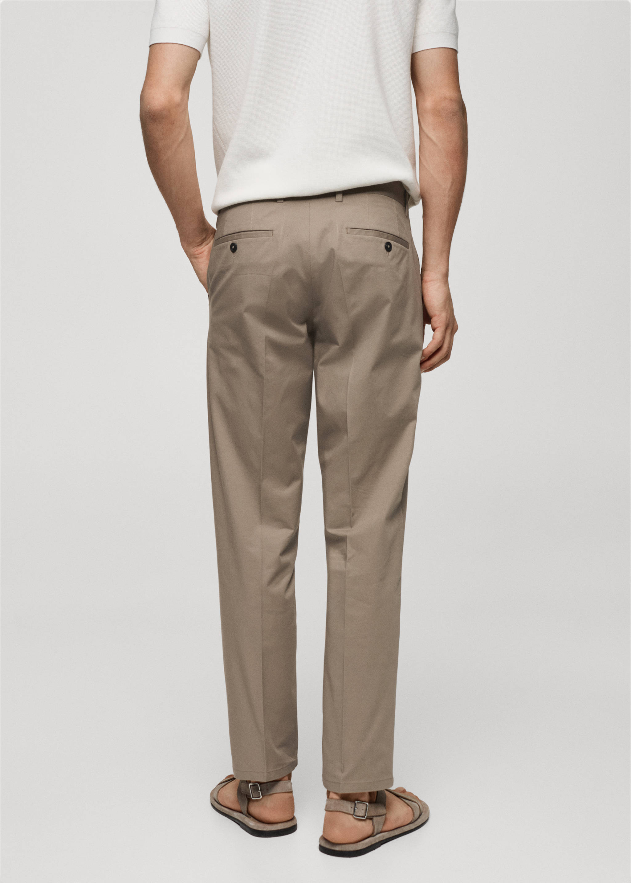 Regular-fit cotton pants - Reverse of the article