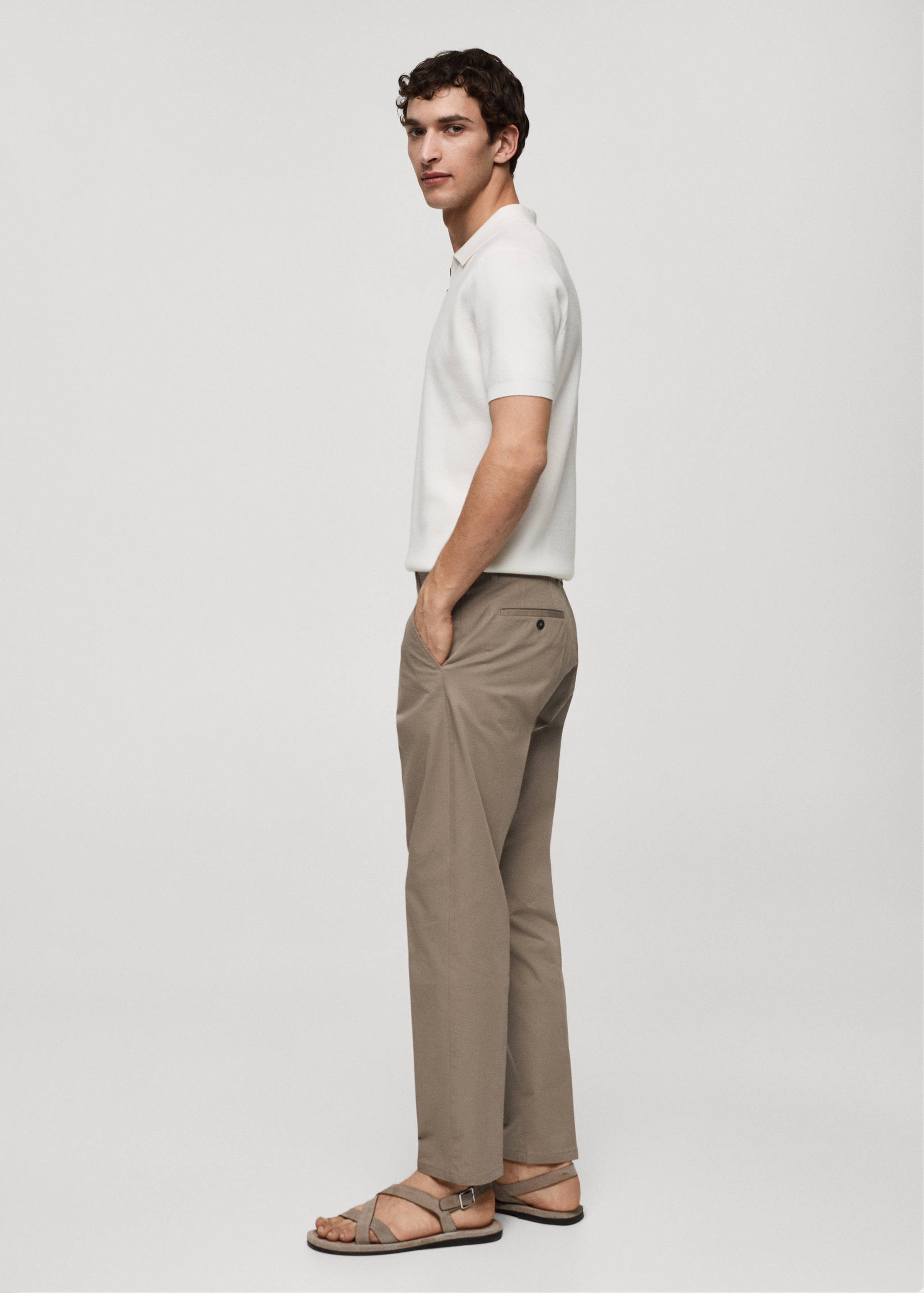 Regular-fit cotton pants - Details of the article 2