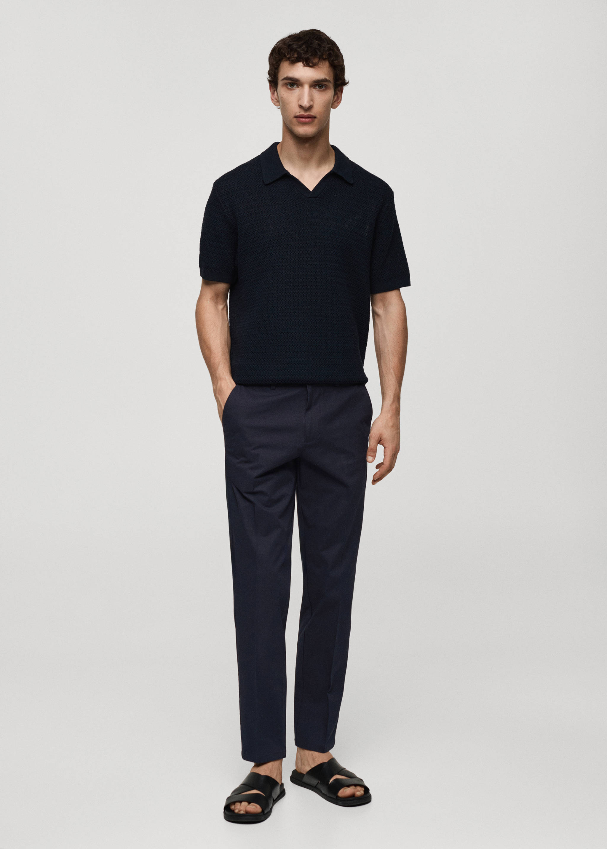 Regular-fit cotton pants - General plane