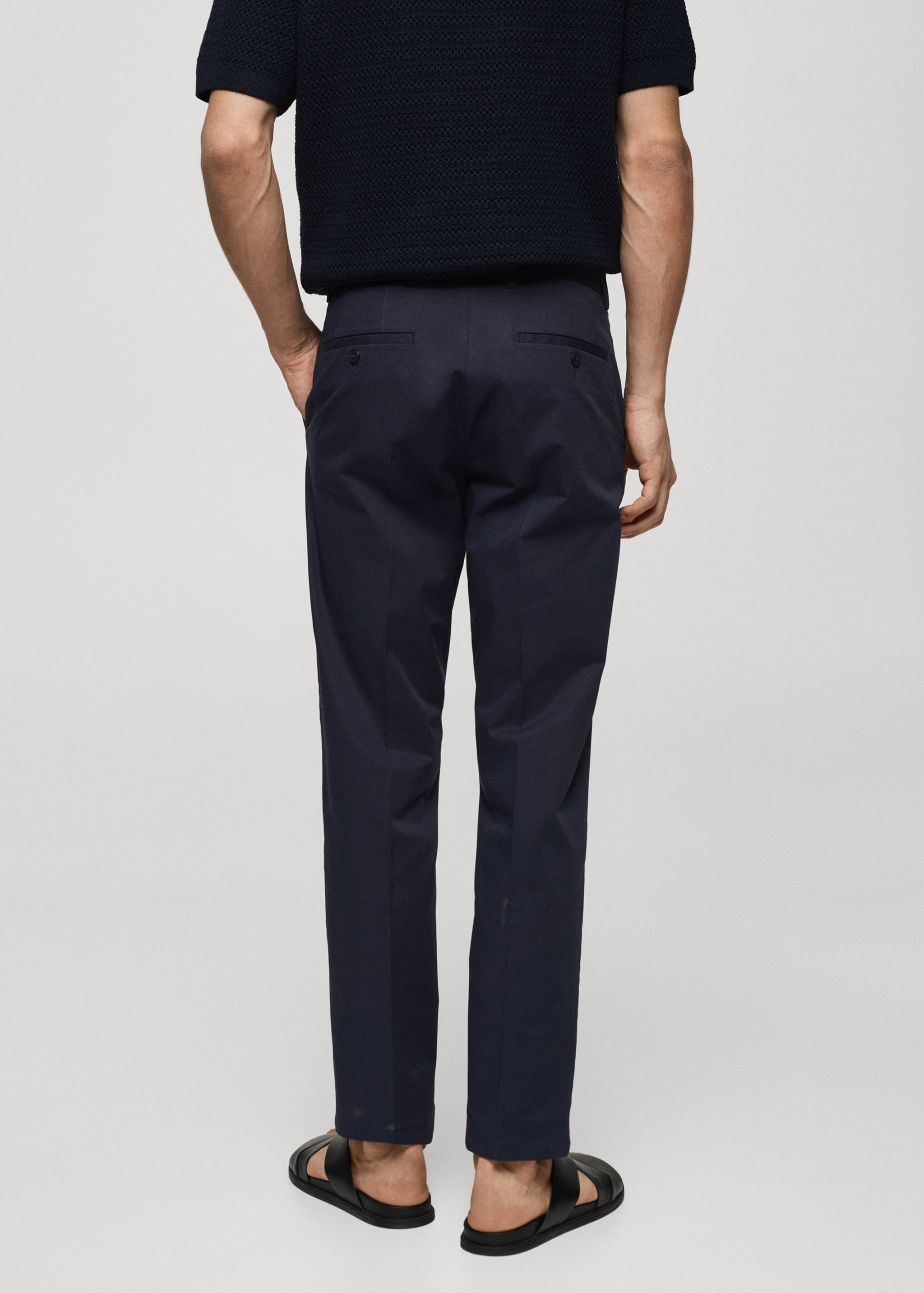Regular-fit cotton pants - Reverse of the article