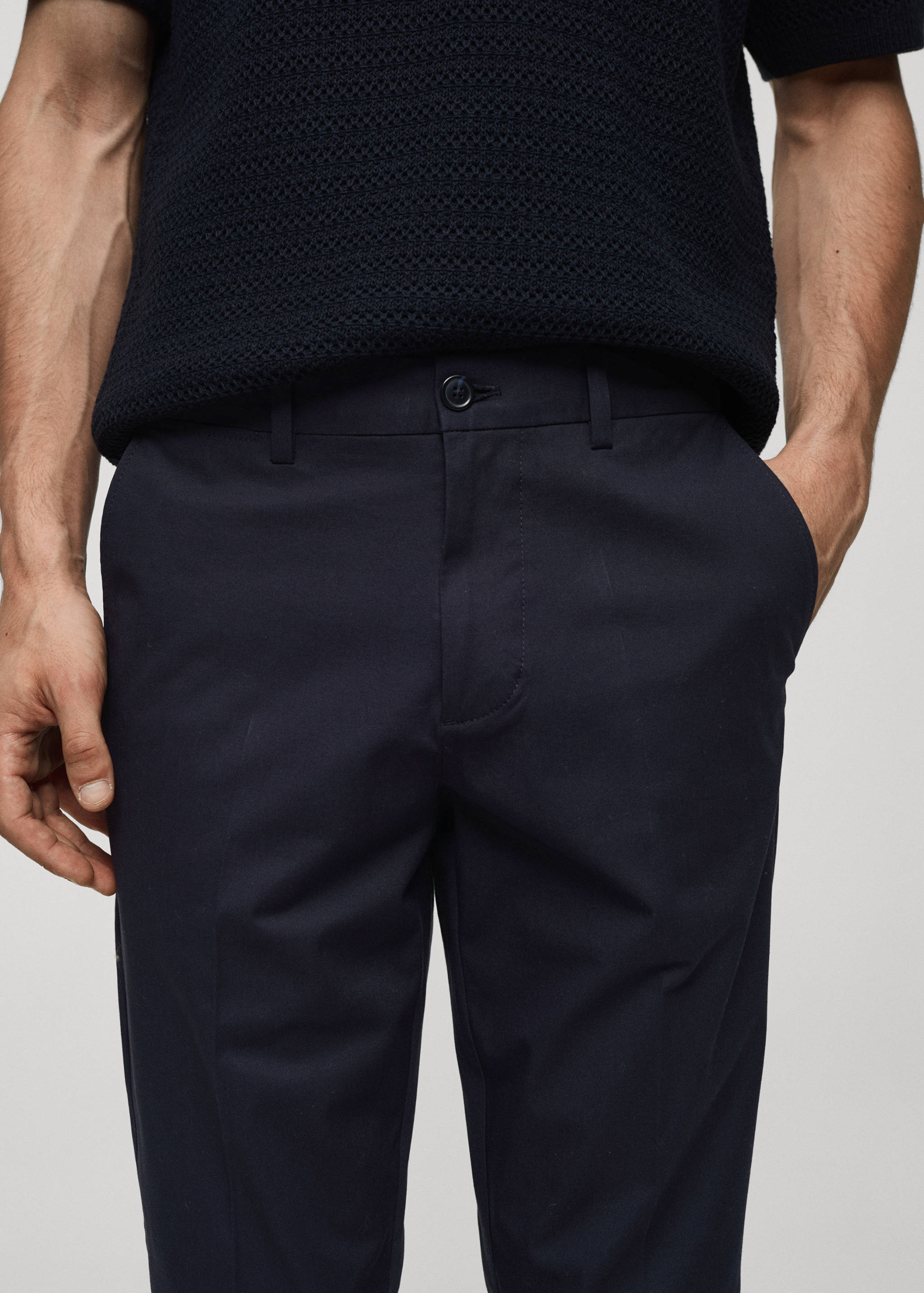 Regular-fit cotton pants - Details of the article 3