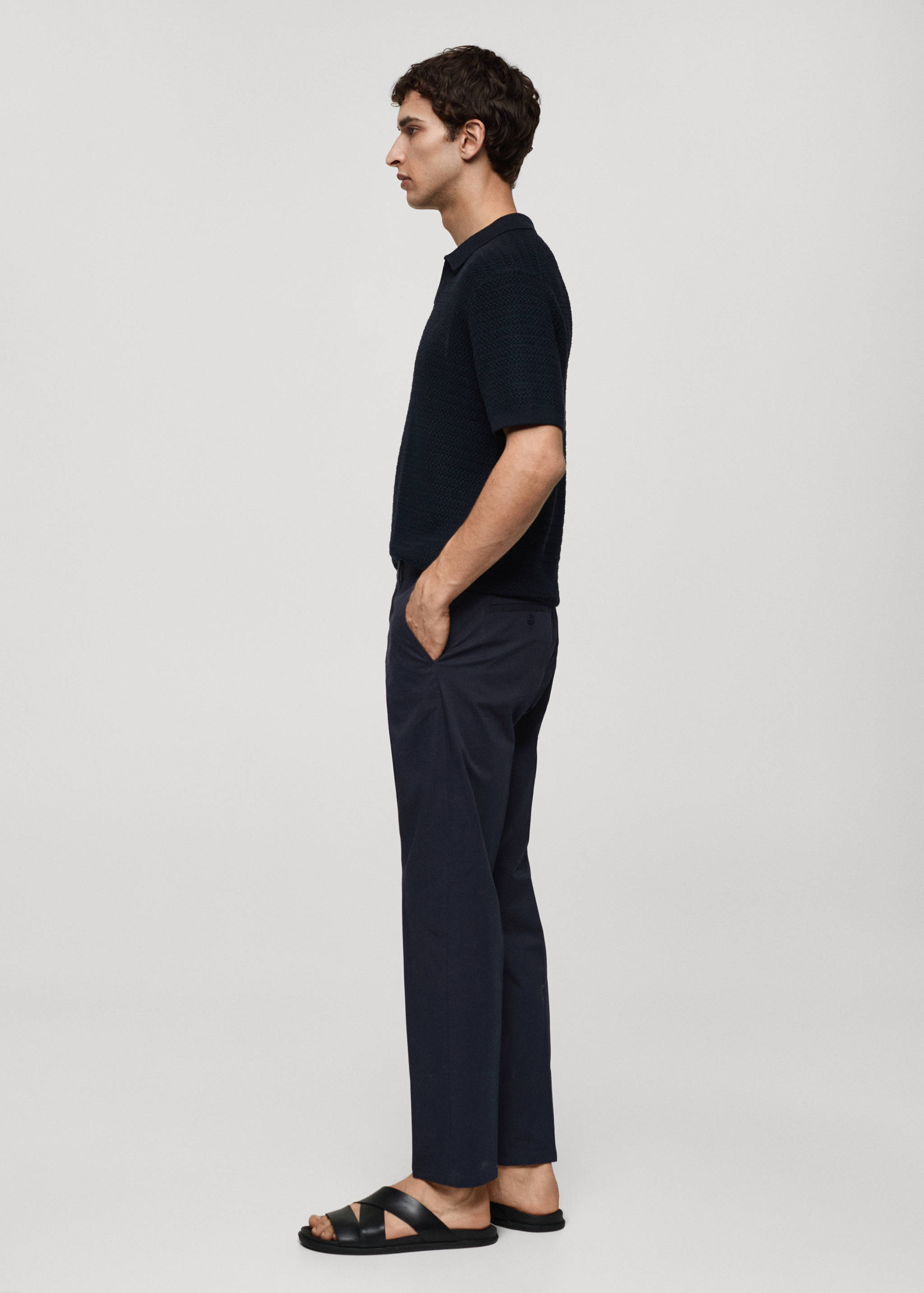 Regular-fit cotton pants - Details of the article 2