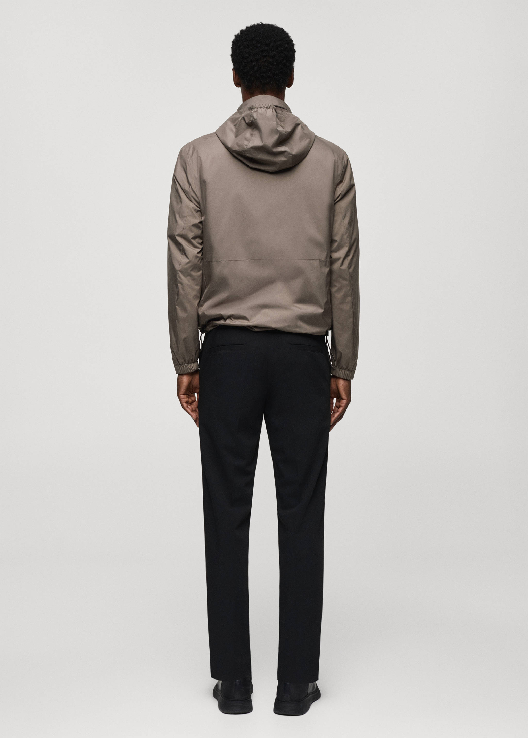 Water-repellent jacket with zip - Reverse of the article