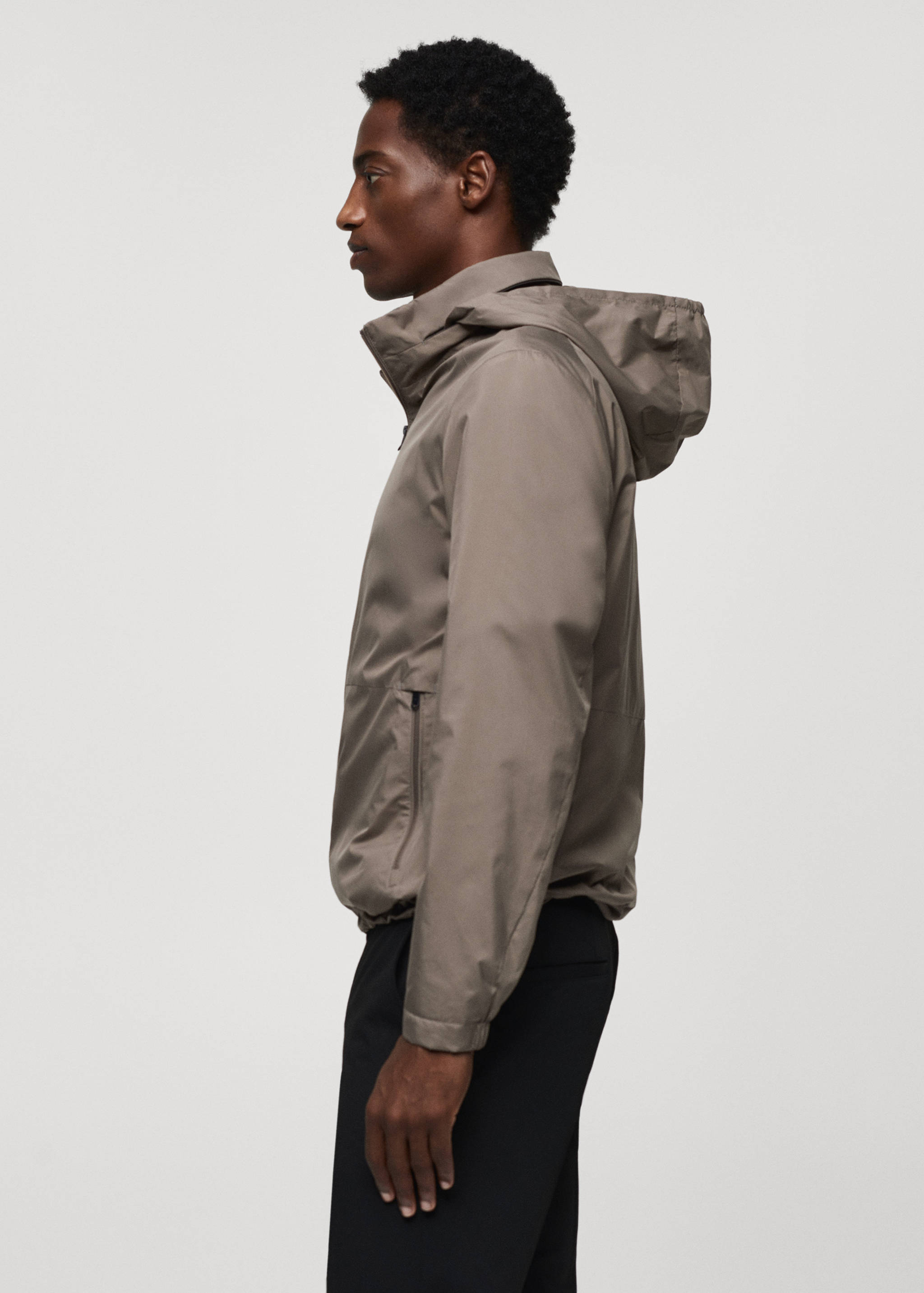 Water-repellent jacket with zip - Details of the article 2