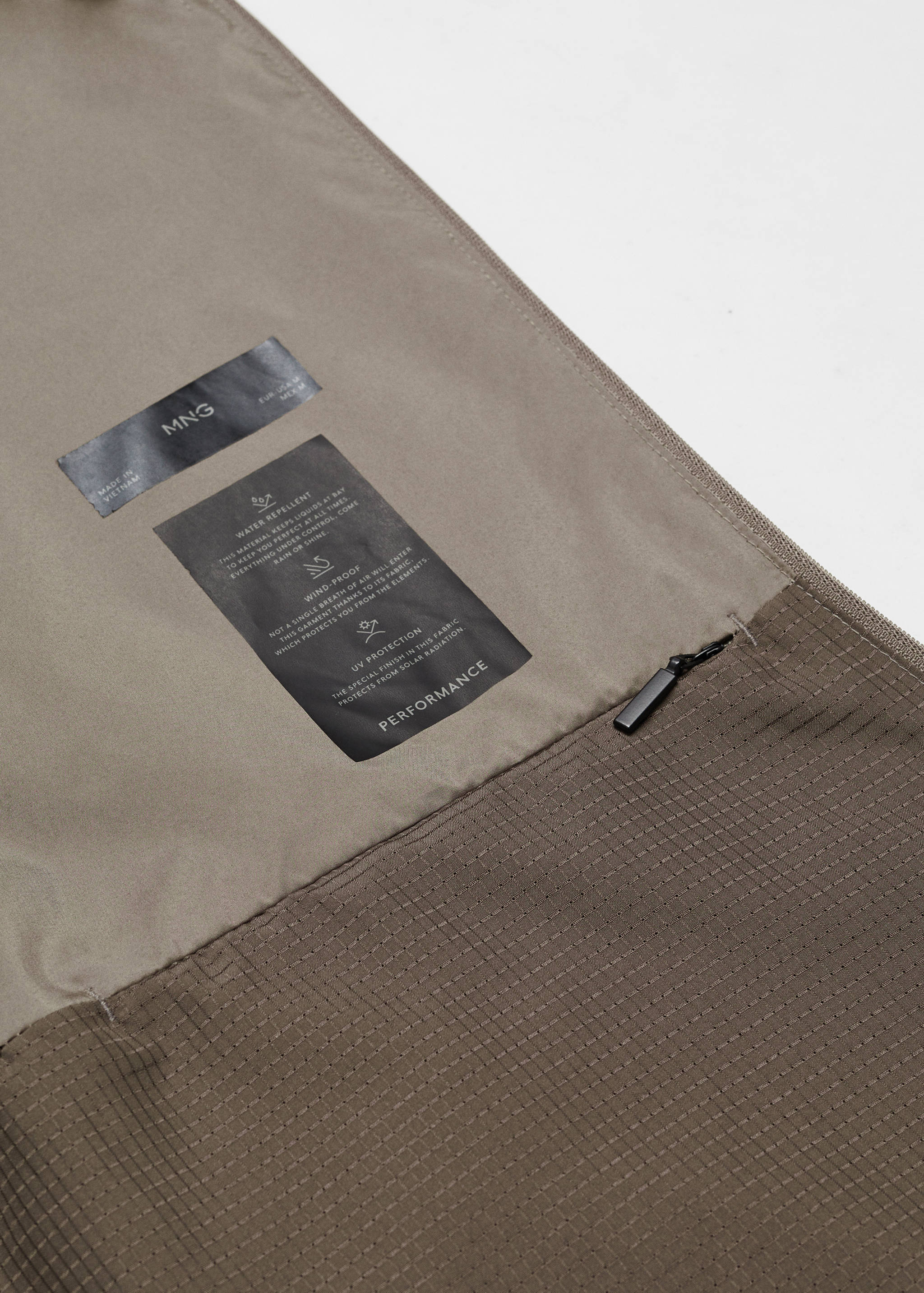 Water-repellent jacket with zip - Details of the article 8