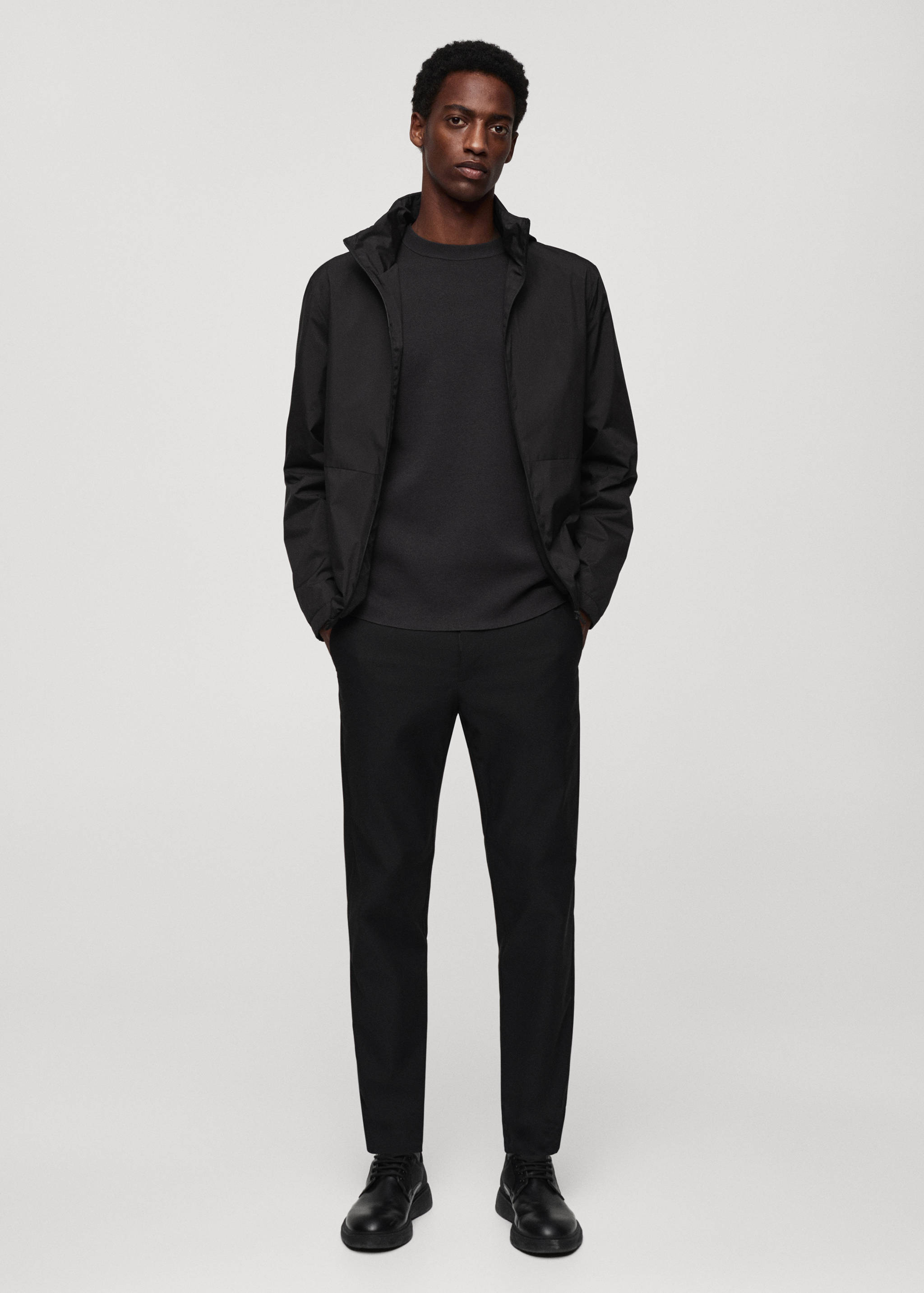 Water-repellent jacket with zip - General plane