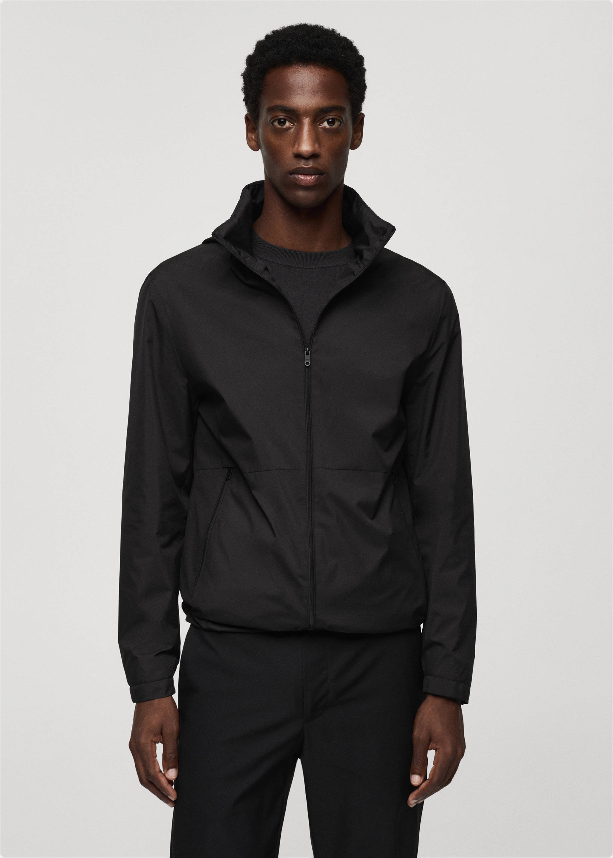 Water-repellent jacket with zip - Medium plane