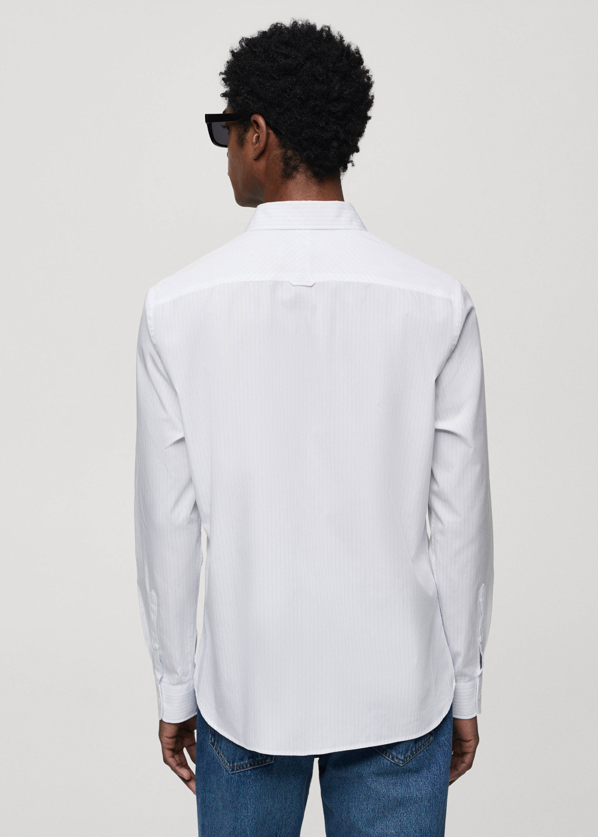 Camisa regular fit algodón rayas - Reverso del artículo