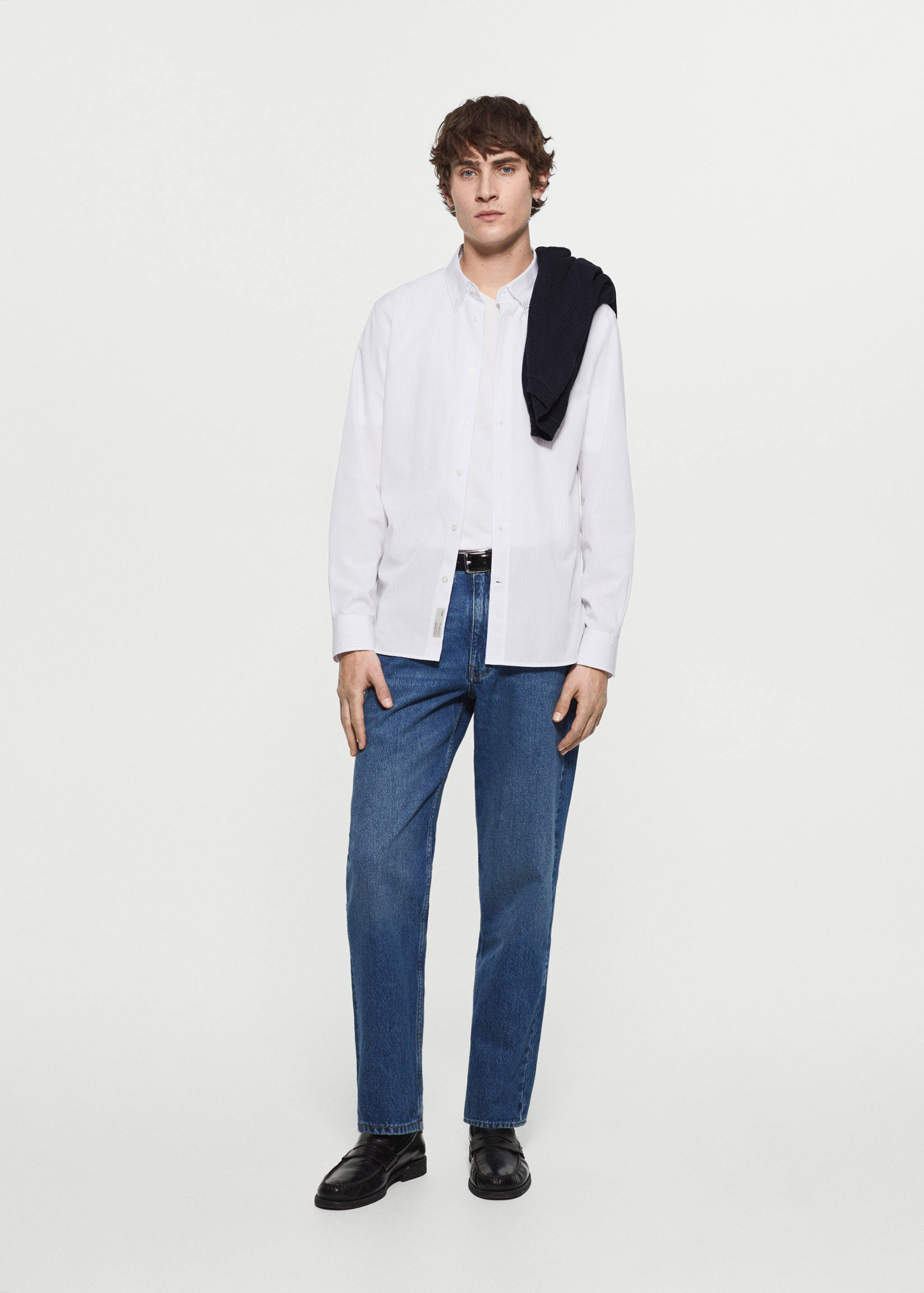 Camisa regular fit algodón rayas - Detalle del artículo 5