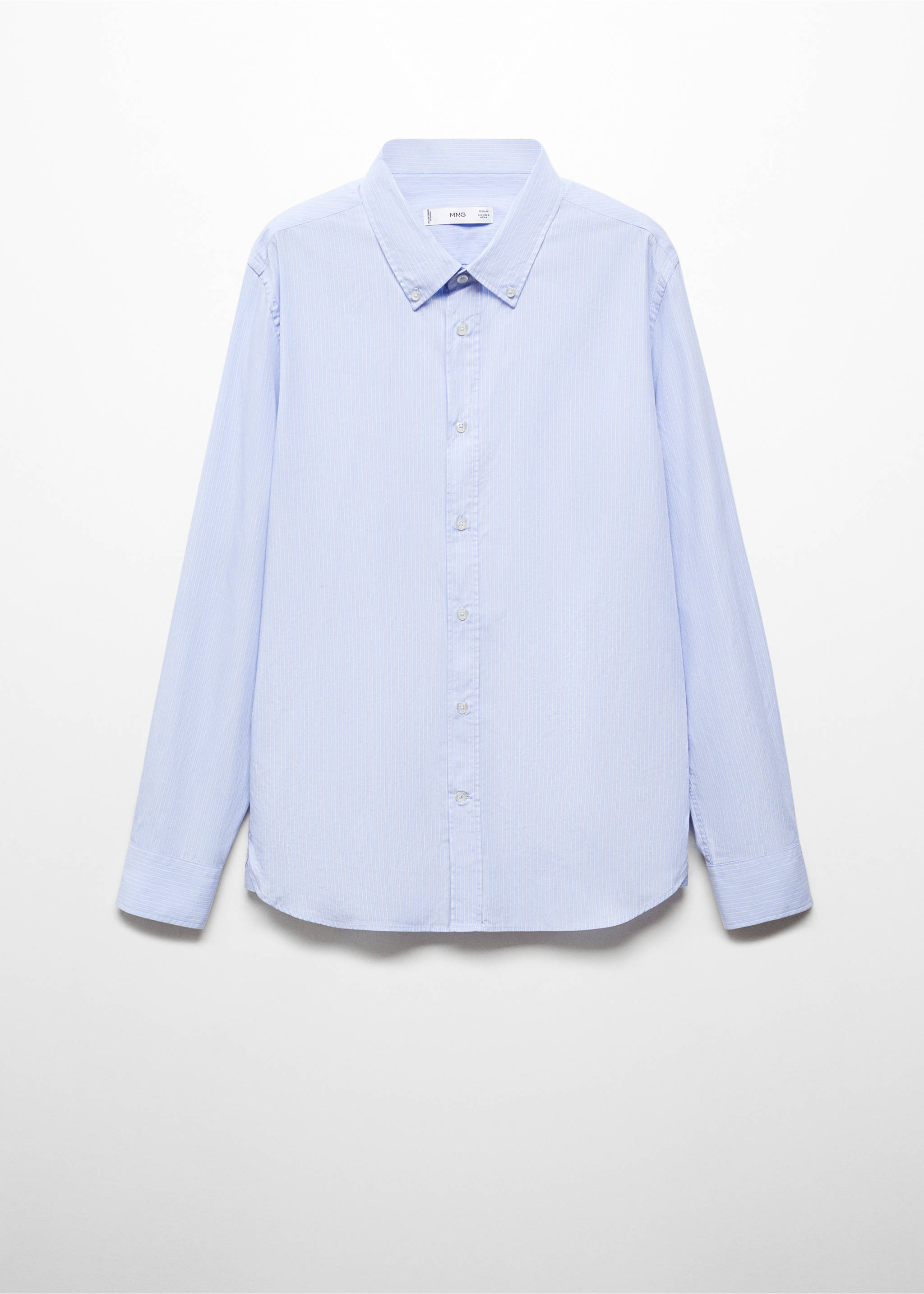 Chemise regular-fit coton rayures - Article sans modèle, Bleu ciel. Ref: 67034448-00.