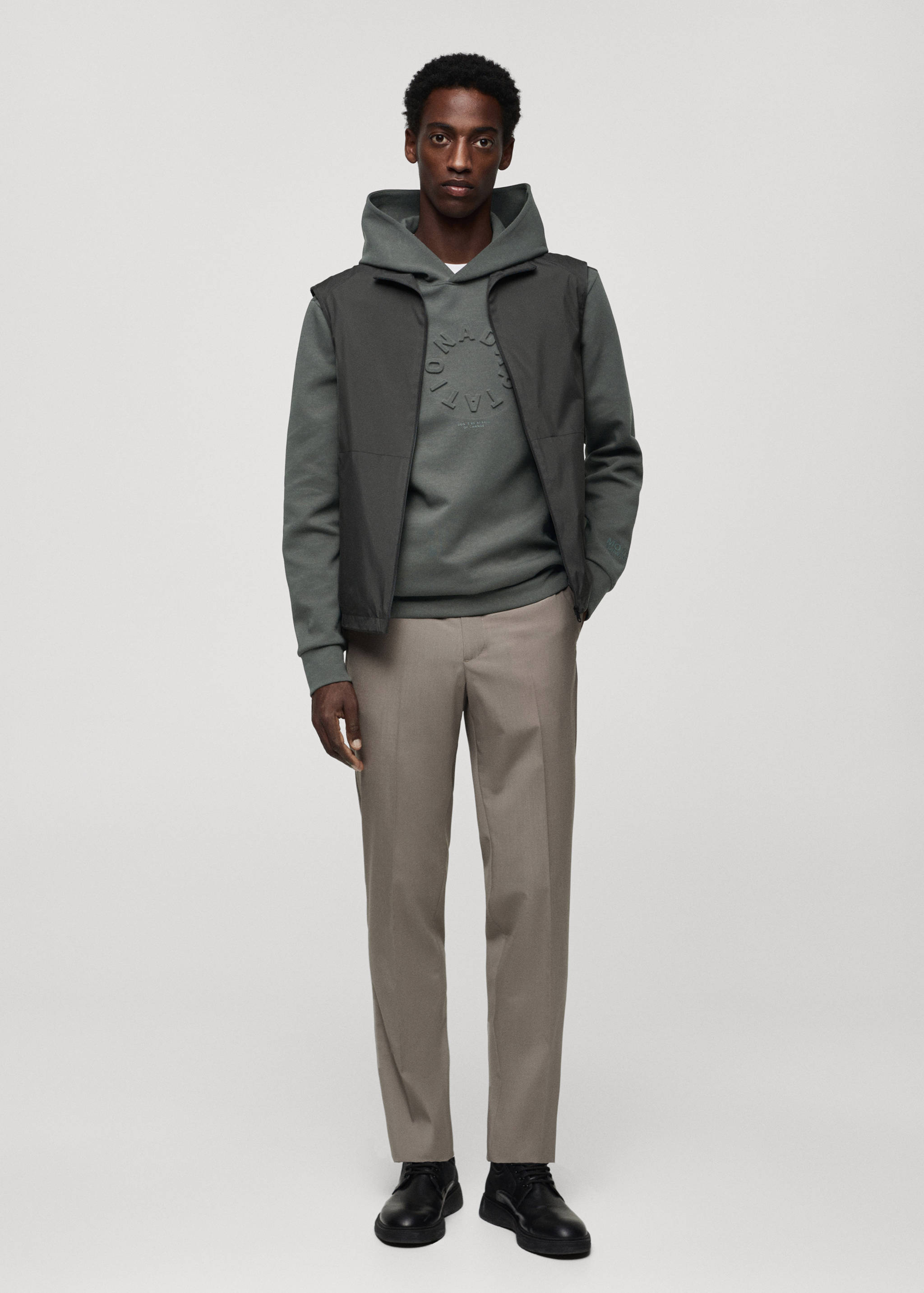 Technical fabric hoodie - General plane