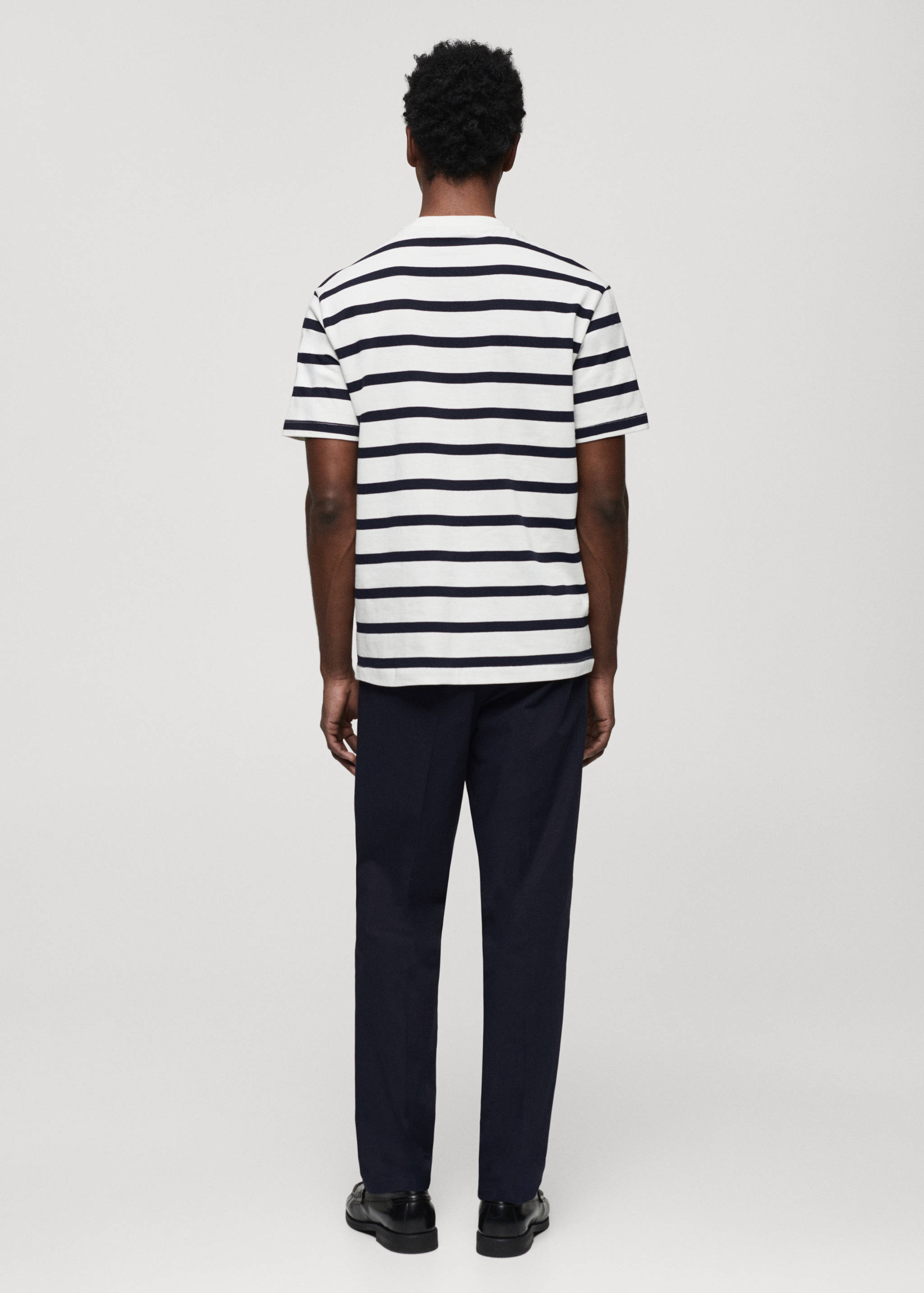 T-shirt algodão riscas - Verso do artigo