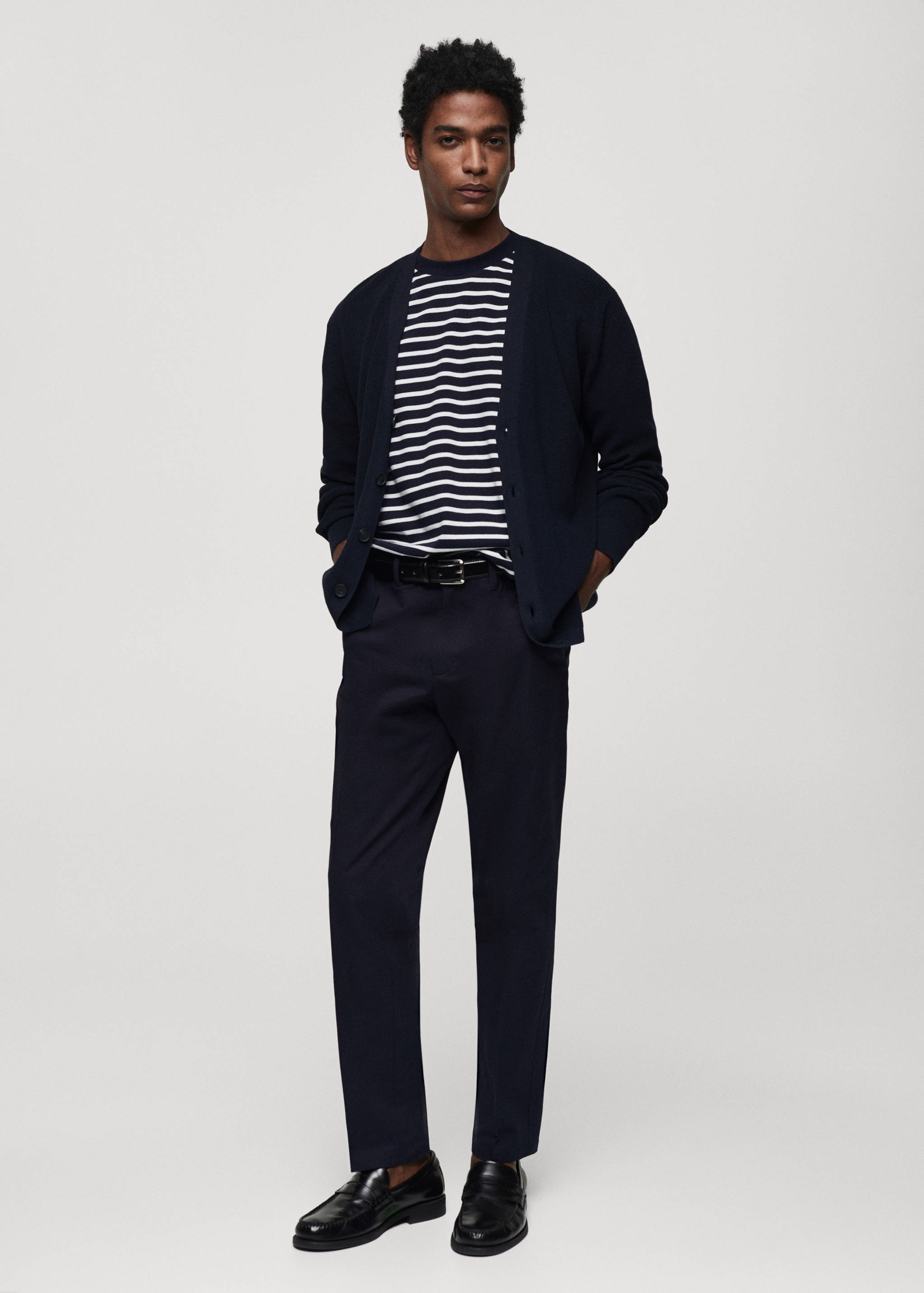 T-shirt algodão riscas - Plano geral