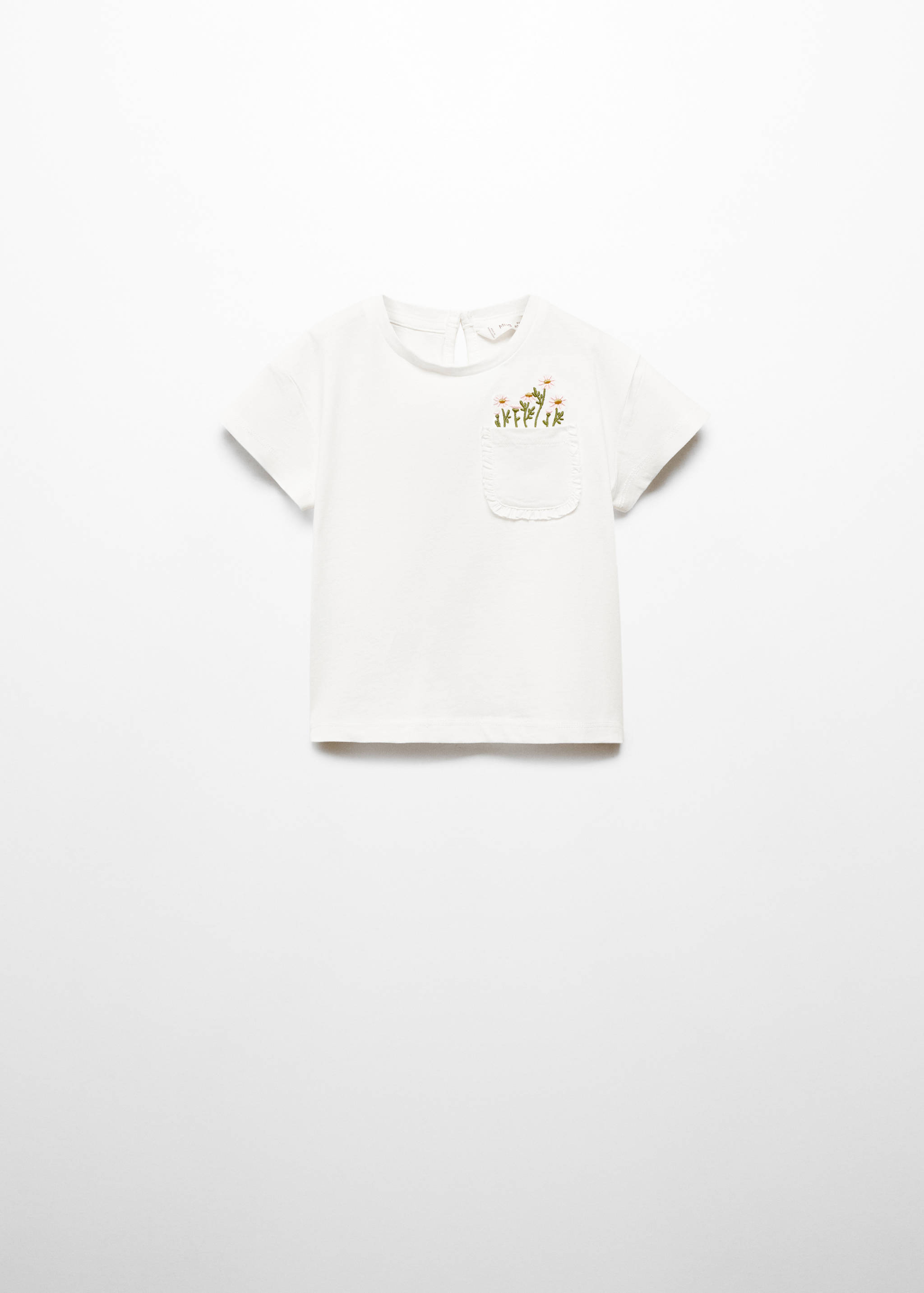 Бавовняна футболка з вишивкою - Товар без моделі