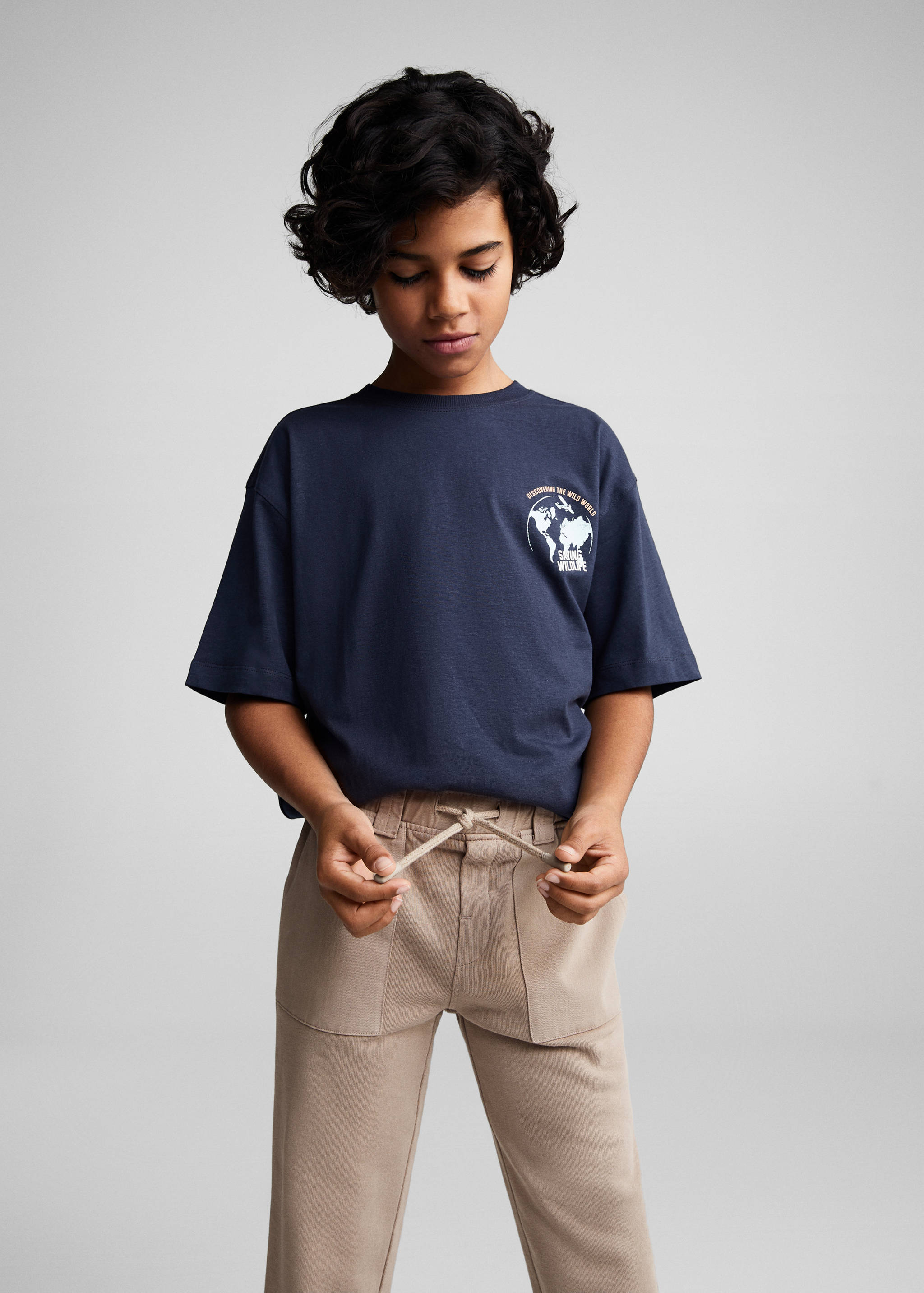 Calças cintura elástica - Plano médio