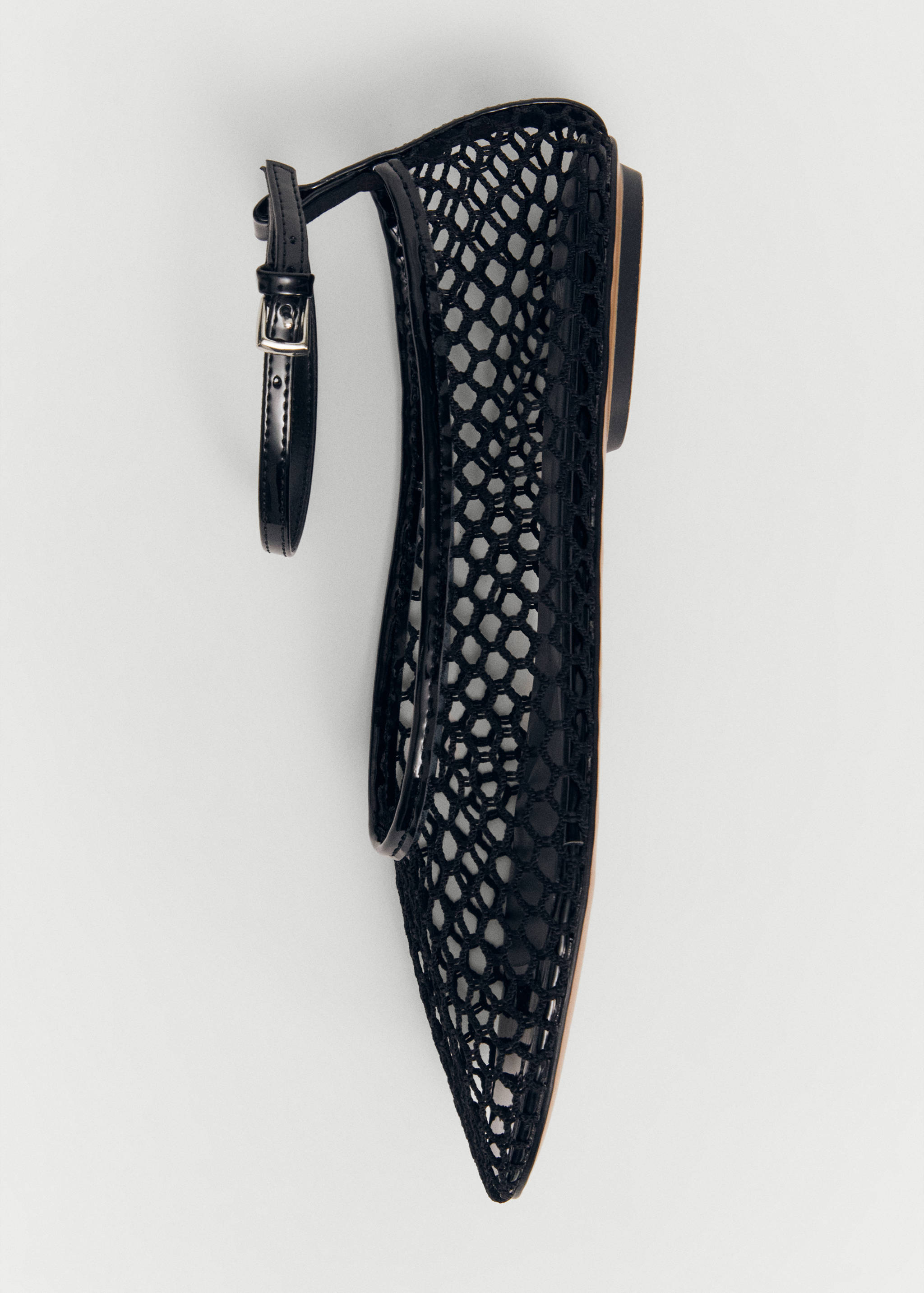 Leather ballet flats with metallic heel - Details of the article 3