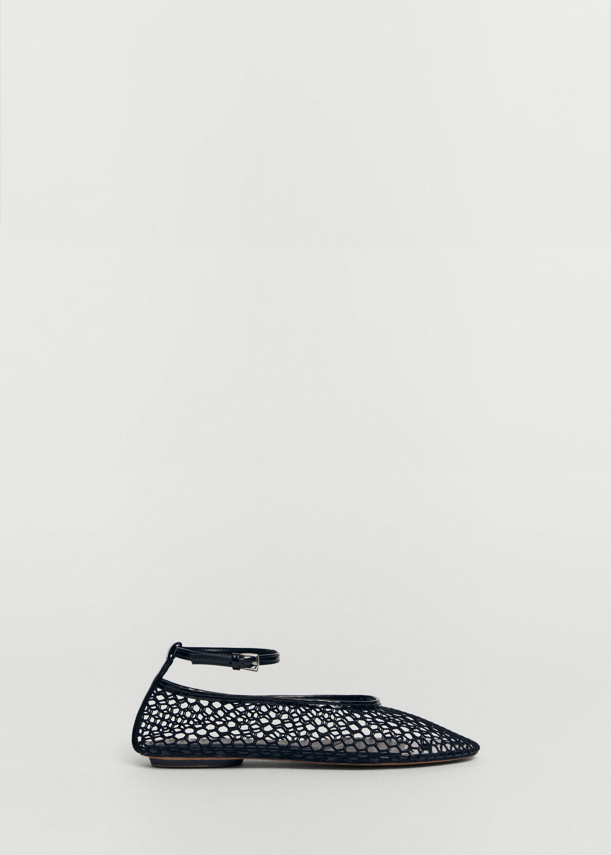 Leather ballet flats with metallic heel - Article without model