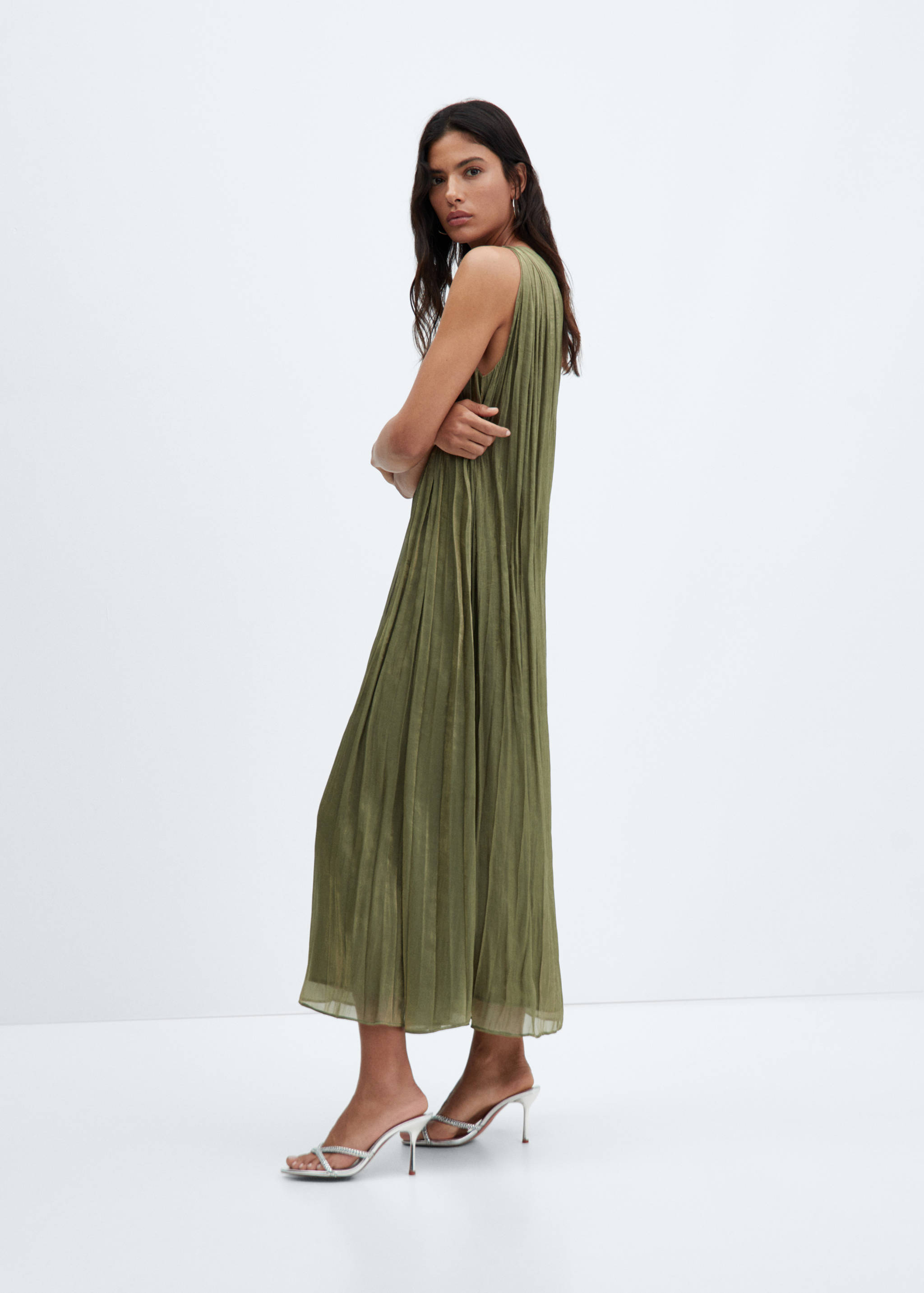 Asymmetrical pleated dress - Medium plane