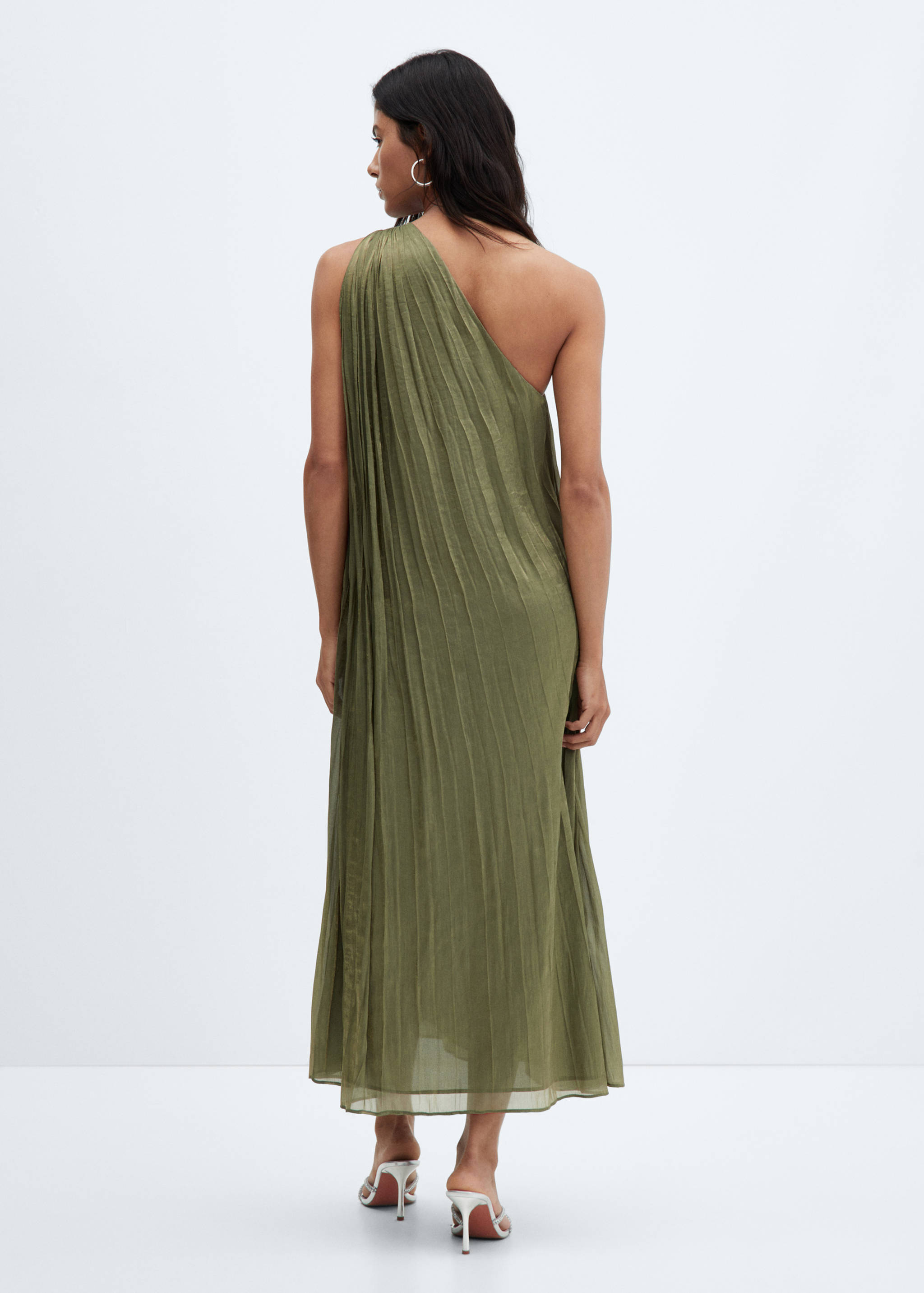 Asymmetrical pleated dress - Reverse of the article