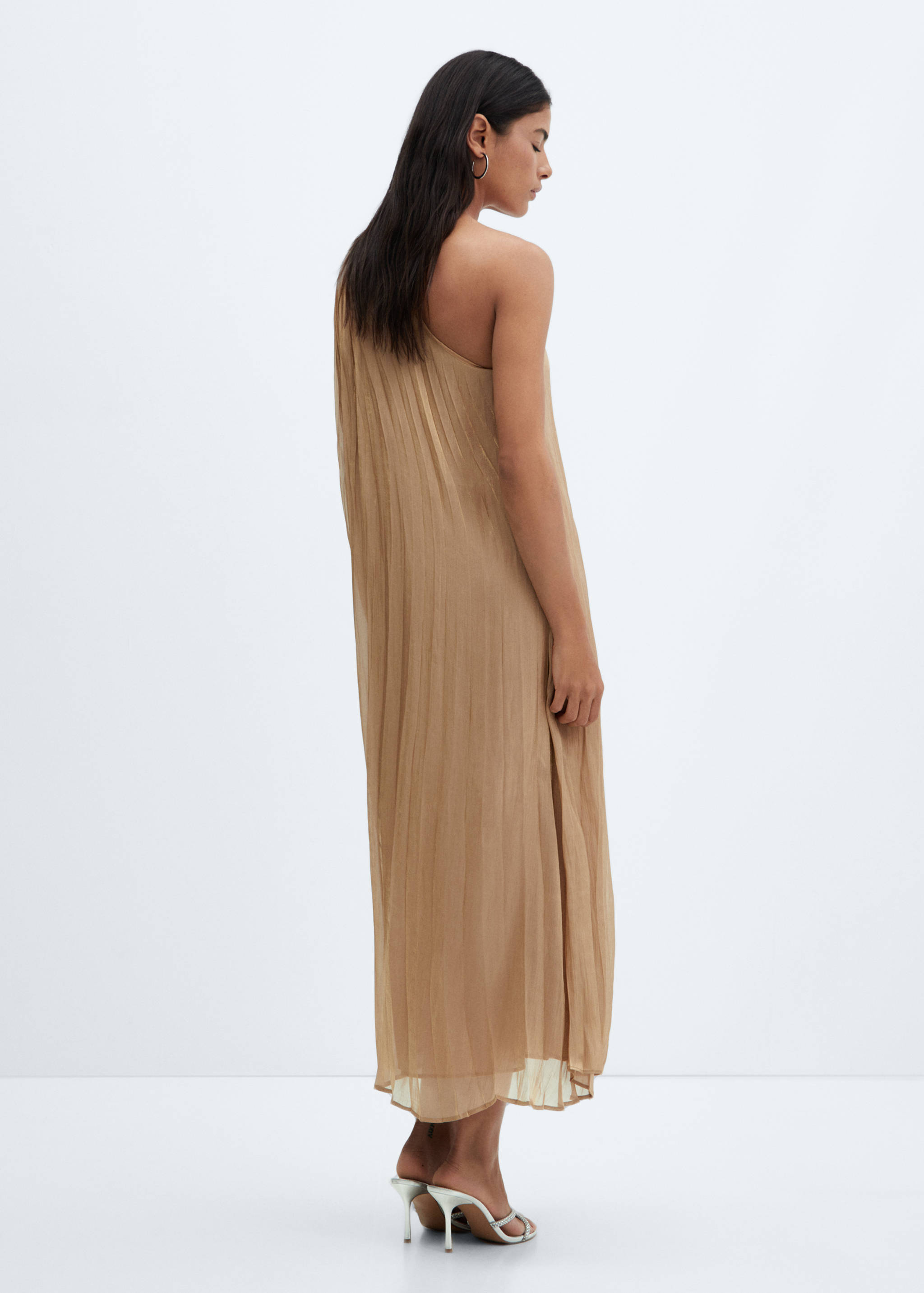 Asymmetrical pleated dress - Reverse of the article