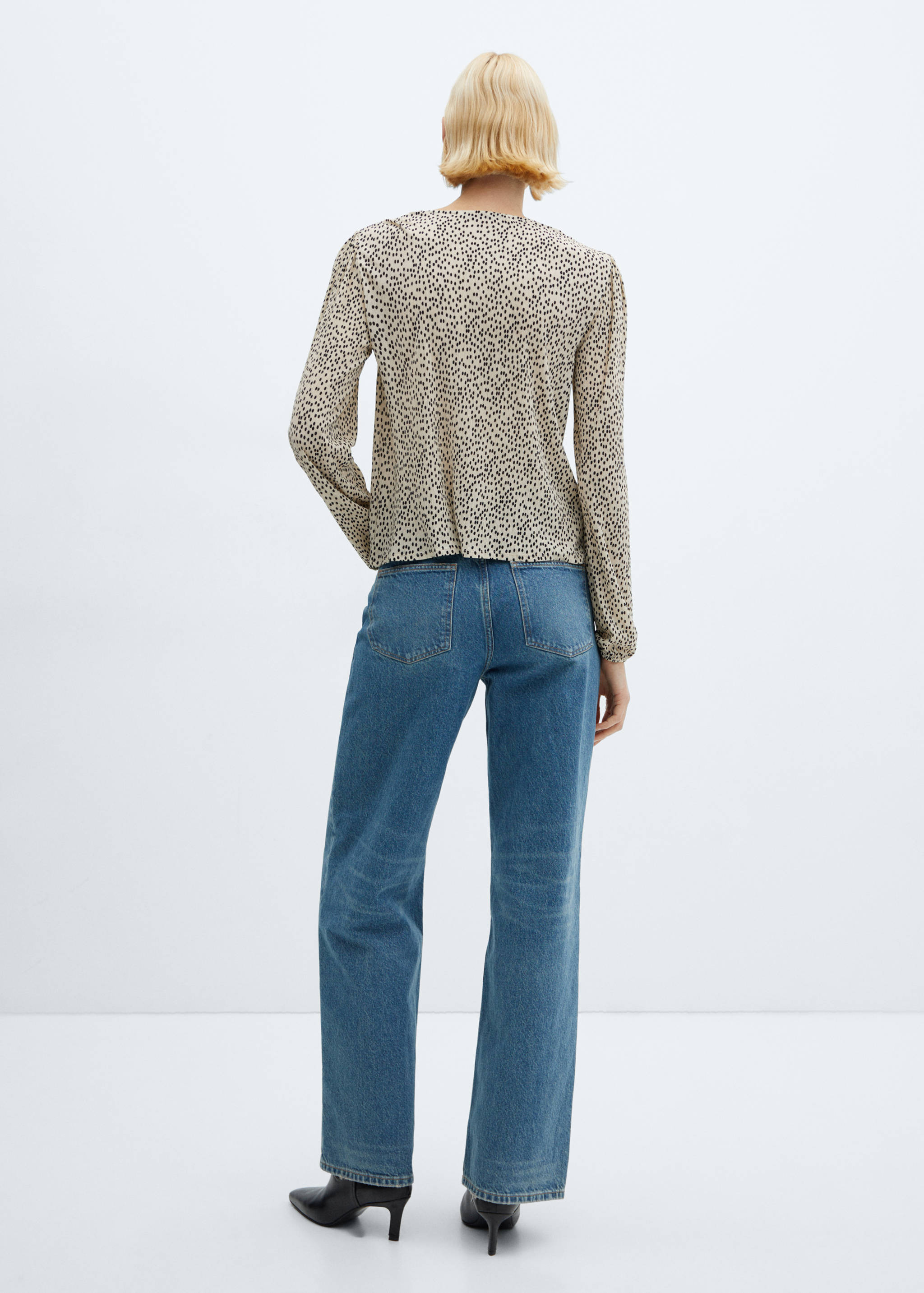 Bow printed blouse - Reverse of the article