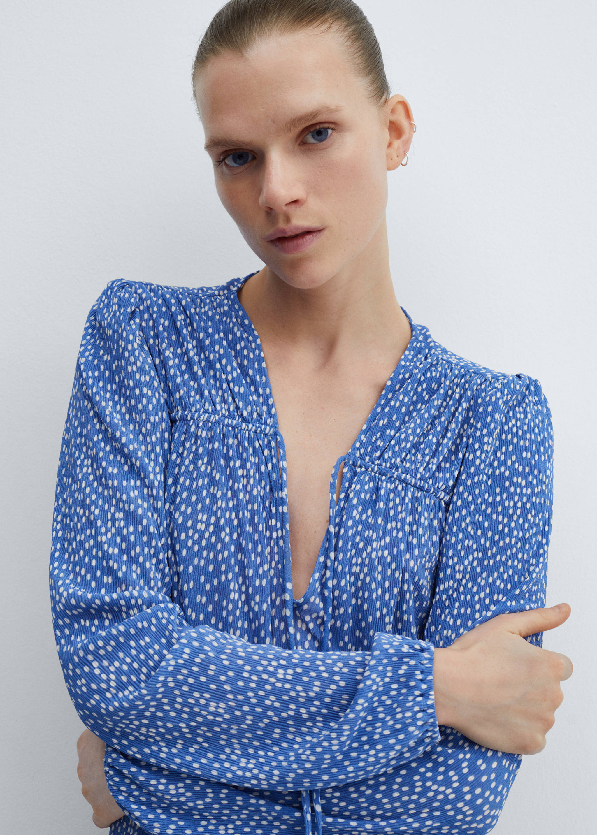 Bow printed blouse - Details of the article 3