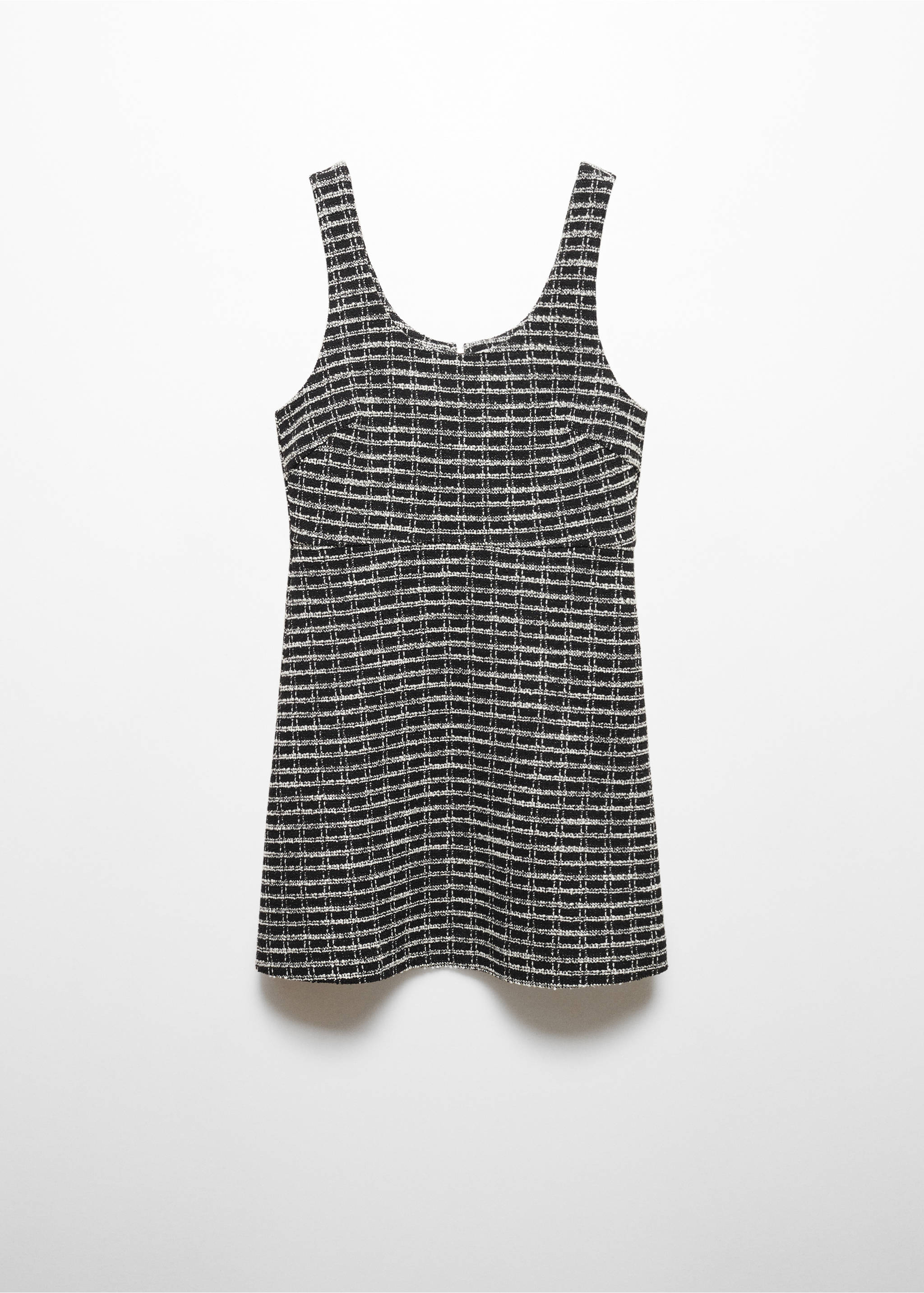 Robe carreaux tweed - Article sans modèle, Noir. Ref: 67034791-00.