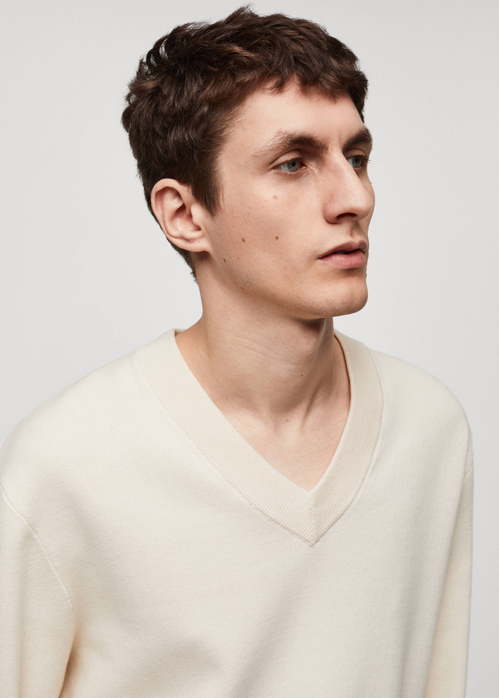 V-neck knit sweater - Details of the article 1
