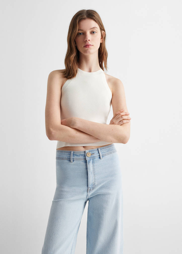 Ribbed top — Off White