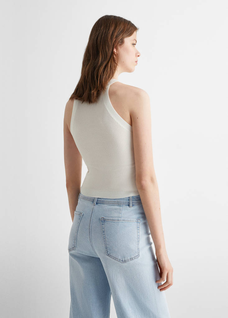 Ribbed top — Off White