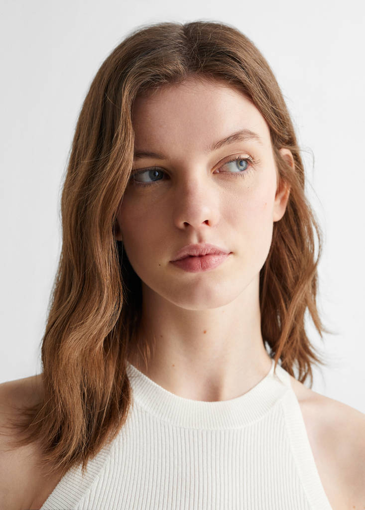 Ribbed top — Off White