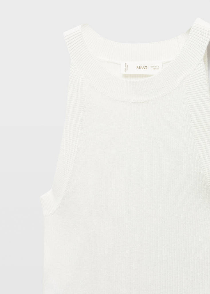 Ribbed top — Off White