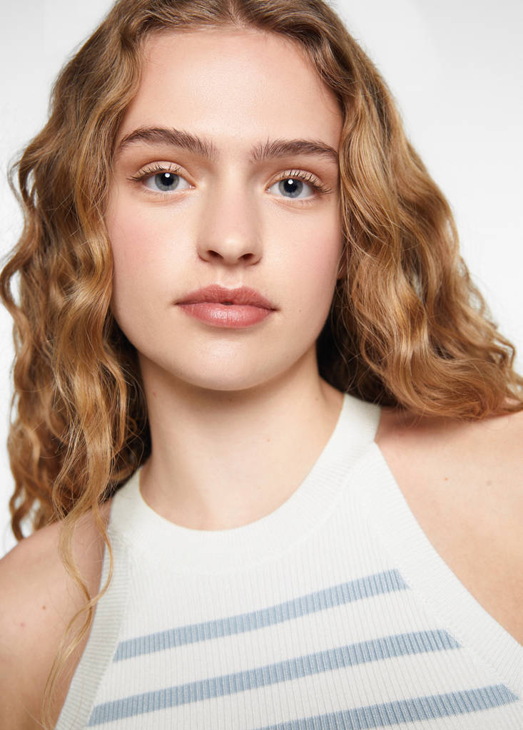 Ribbed top — Sky Blue