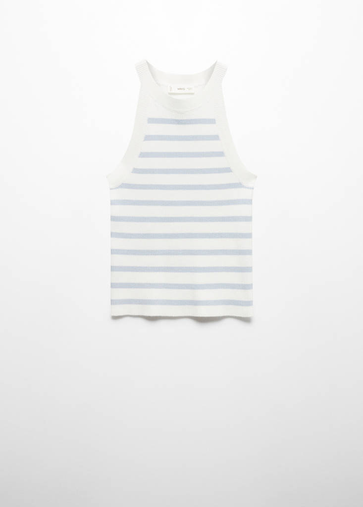 Ribbed top — Sky Blue