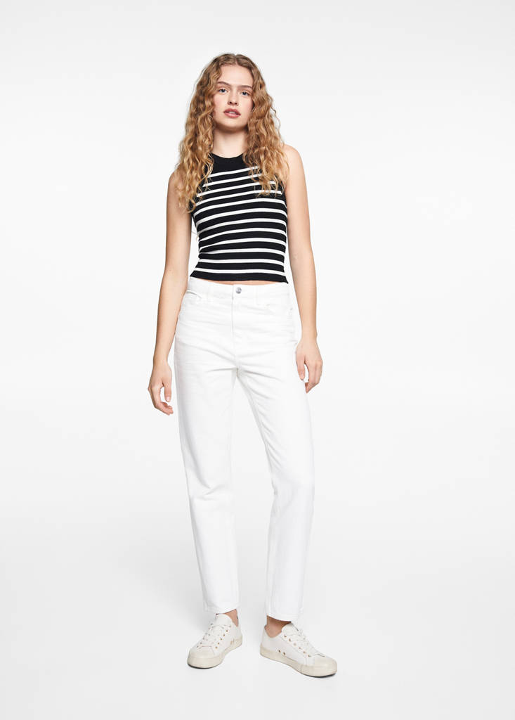 Ribbed top — Black