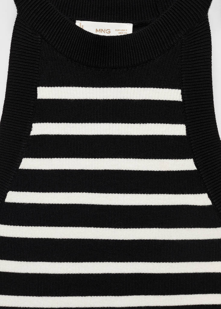 Ribbed top — Black