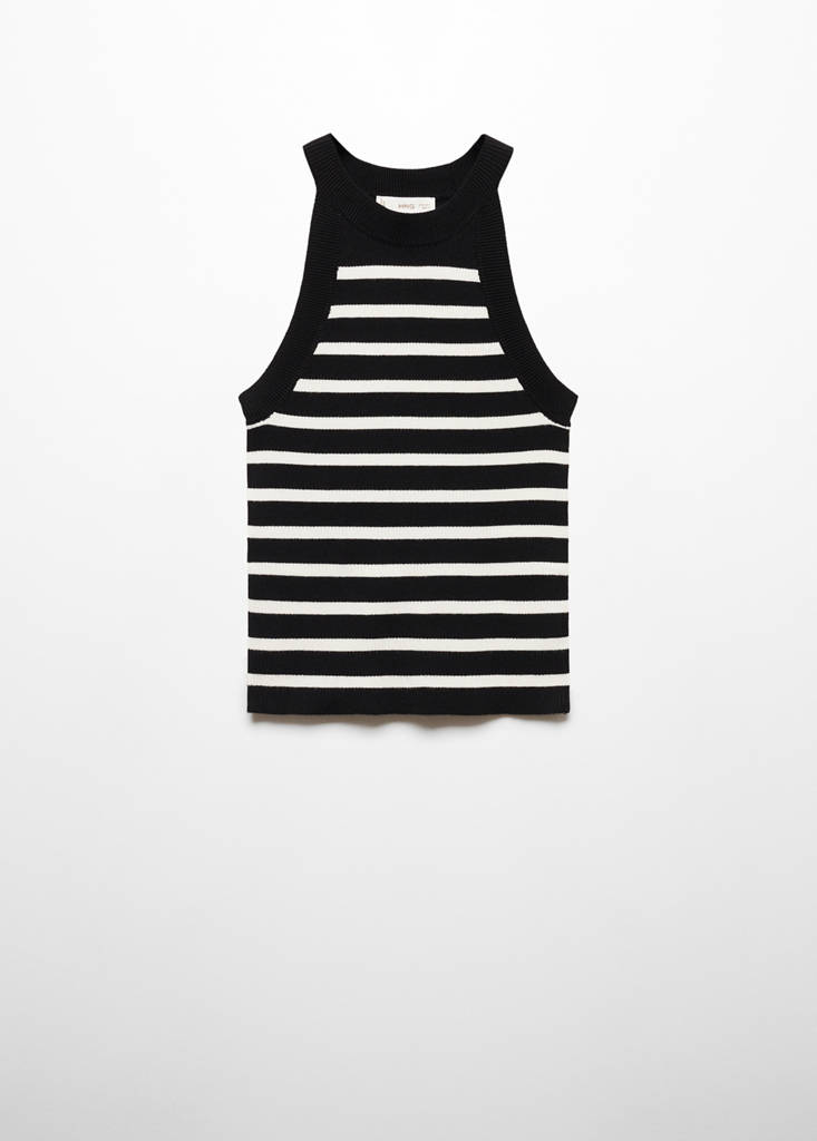 Ribbed top — Black