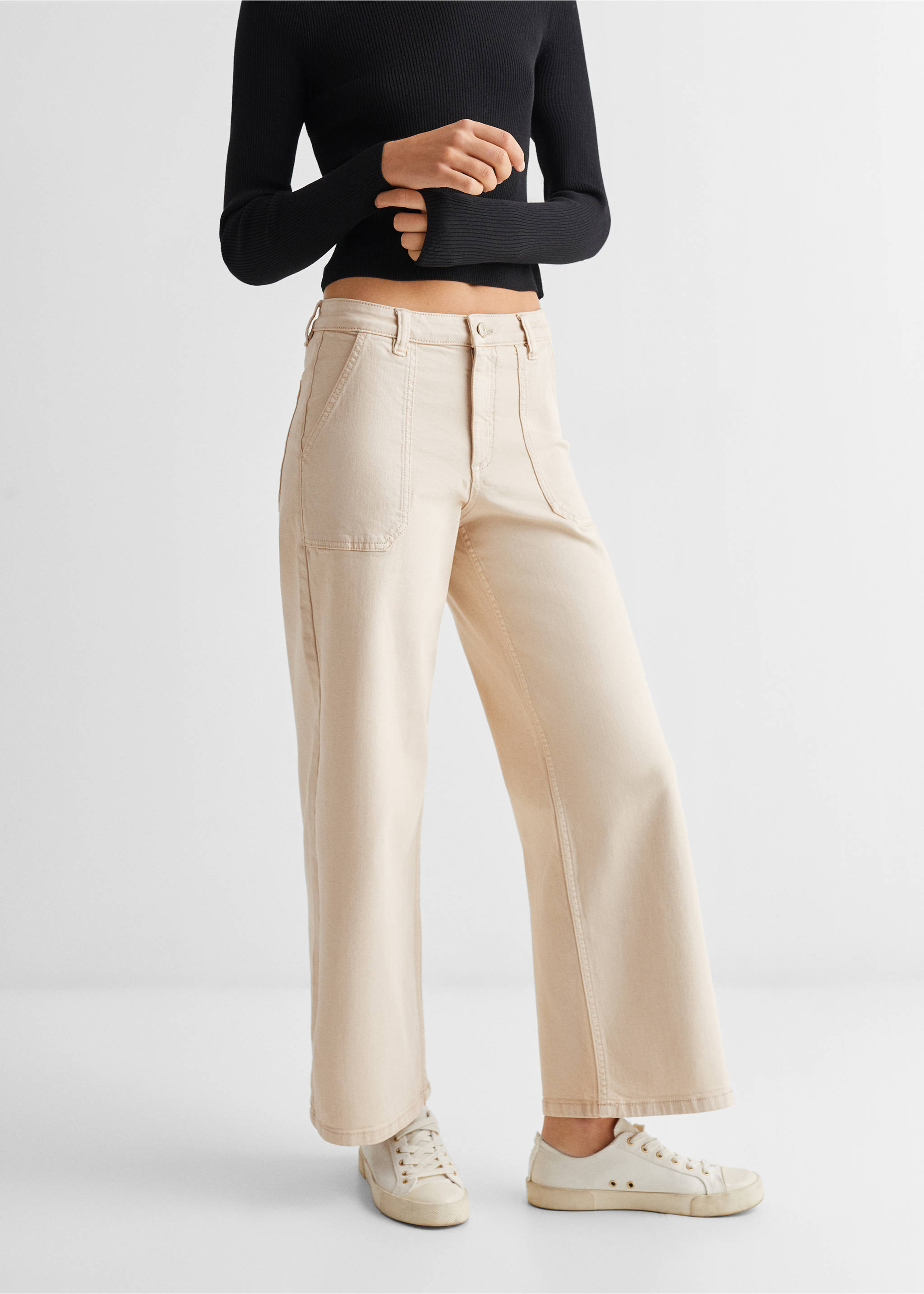 Jupe-culotte poches - Détail de l'article 3, Beige. Ref: 67035143-00.
