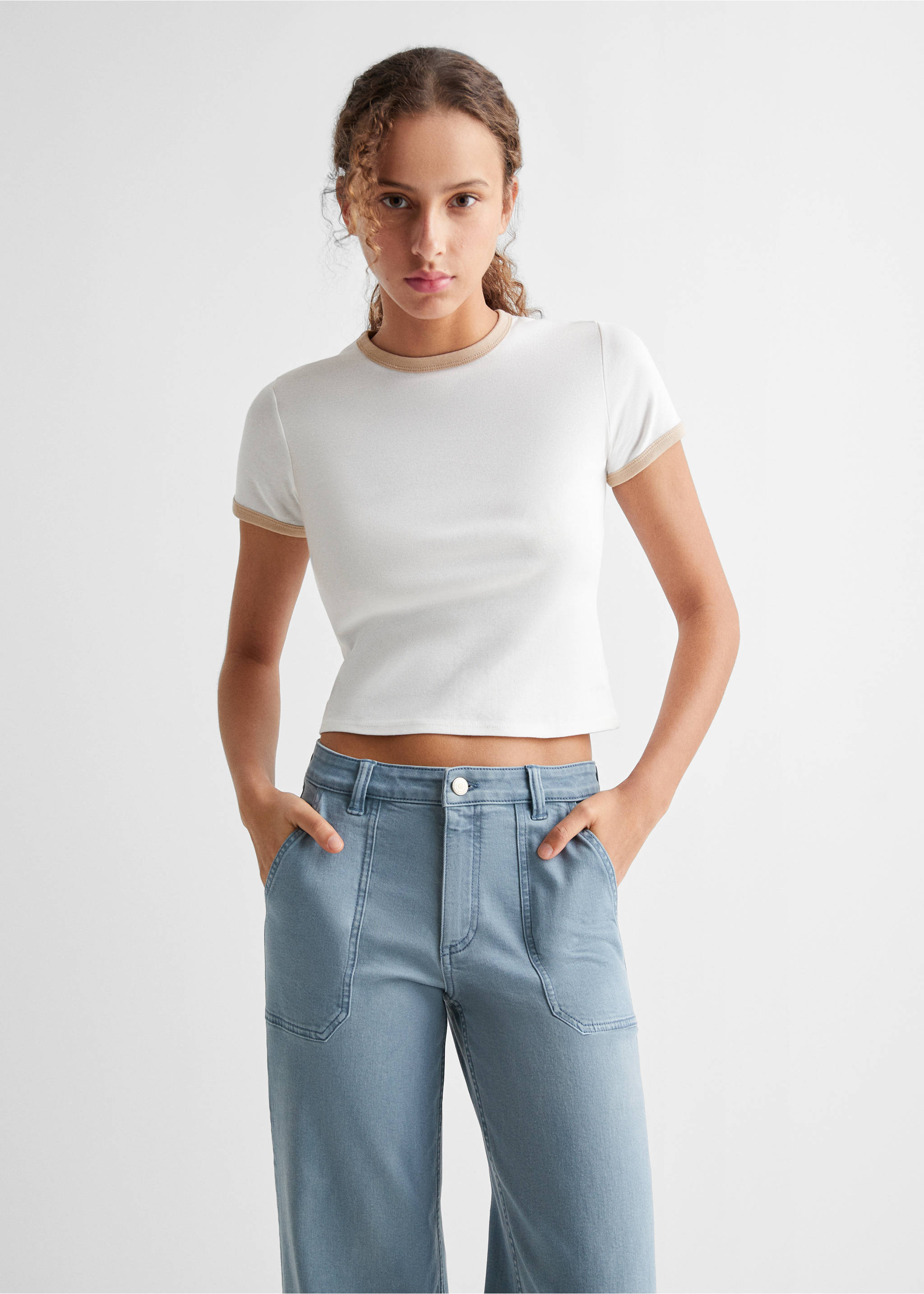 Culotte trousers with pockets - Medium plane, Blue. Ref: 67035143-00.